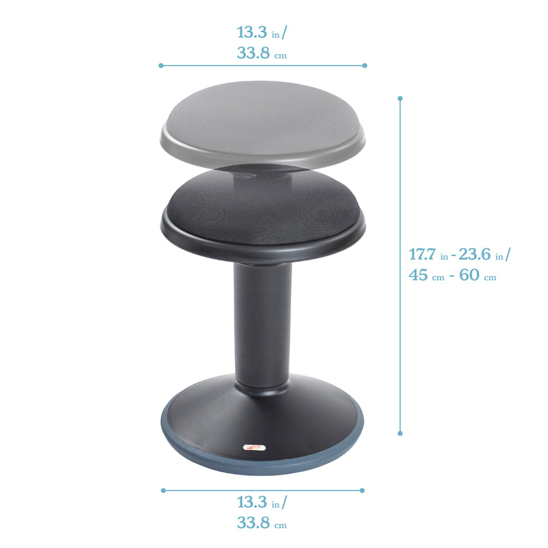 Sitwell Wobble Stool with Cushion, Adjustable Height, Active Seating