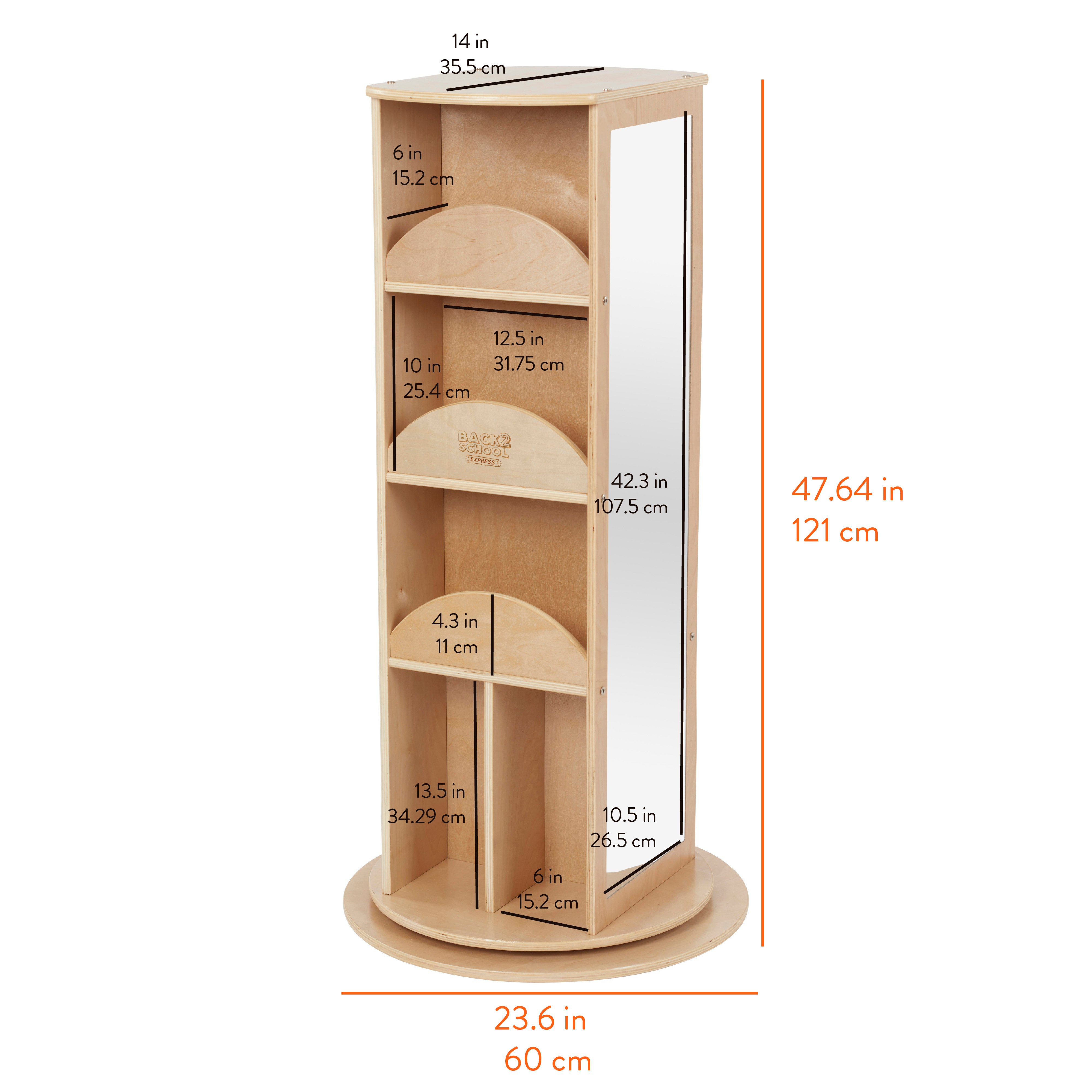 Rotating Dress-Up Storage with Mirror