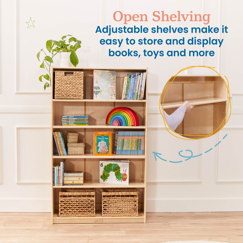 Bookcase with adjustable shelves deals