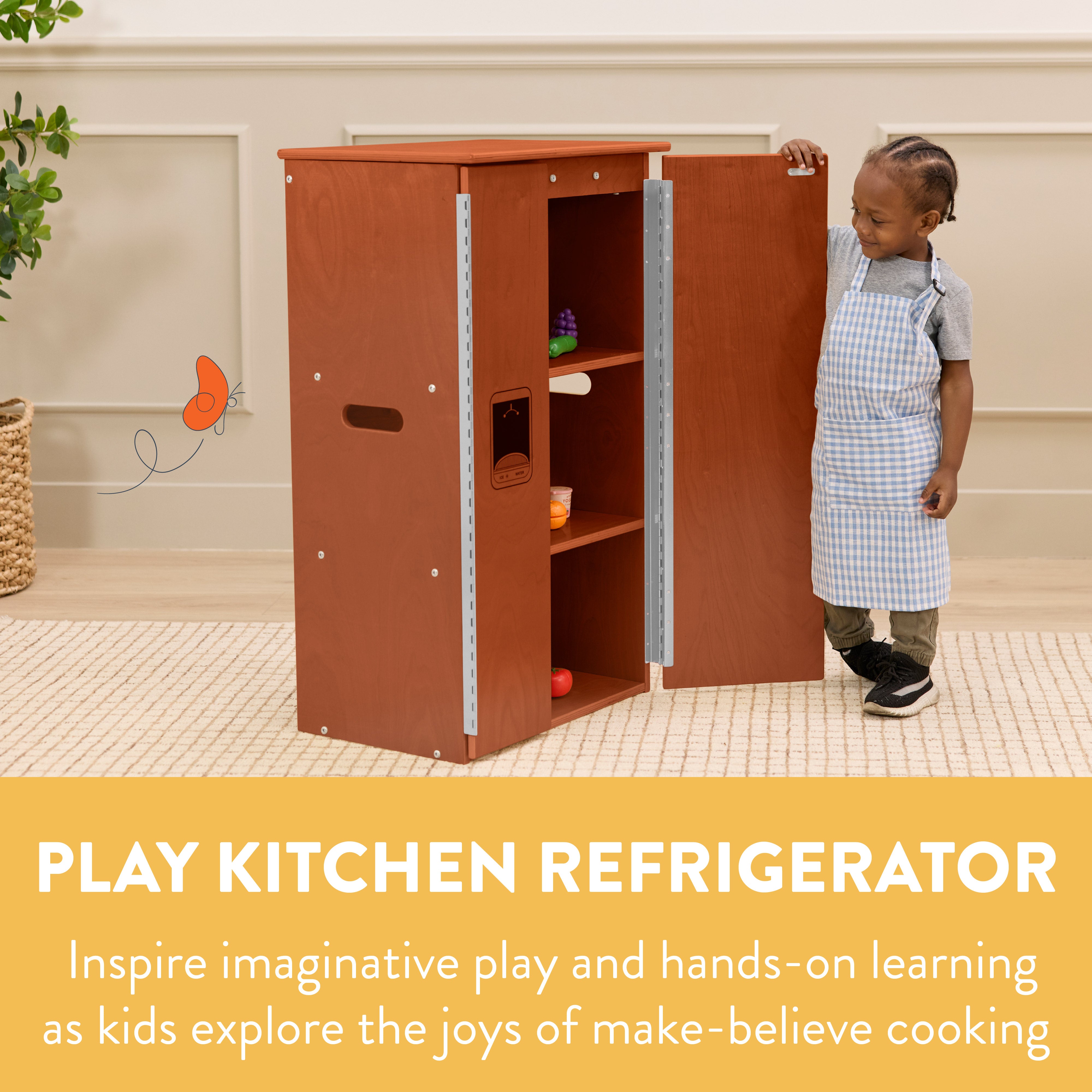 Chef's Station Kids Pretend Play Kitchen Fridge