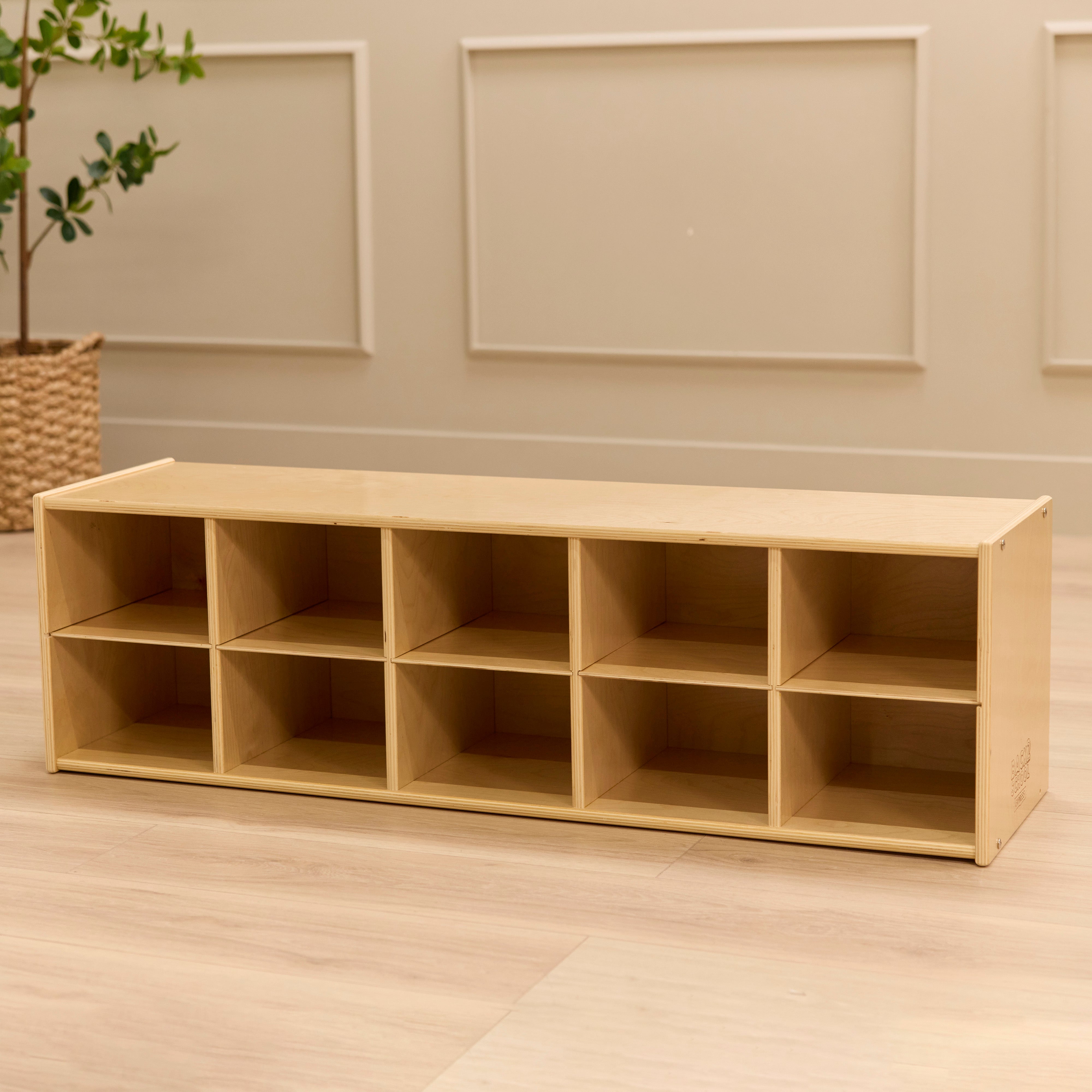 Sleekline 10-Compartment Cubby Storage Cabinet, 2x5