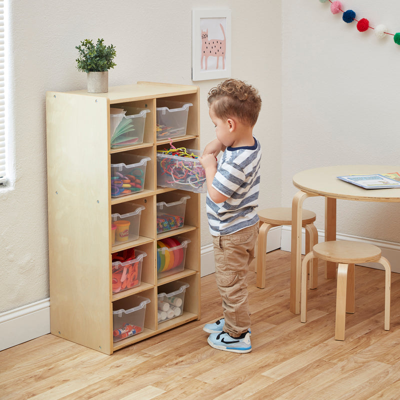 Streamline 10 Cubby Tray Storage Cabinet with 10 Scoop Front Storage Bins