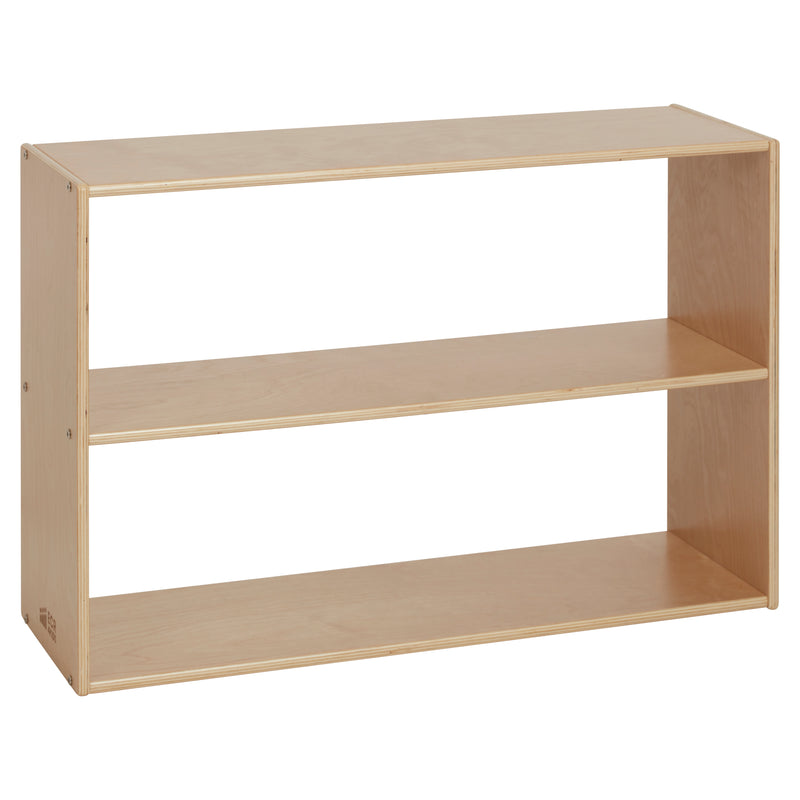 Streamline 2-Shelf Storage Cabinet without Back 24in High, Double-Sided