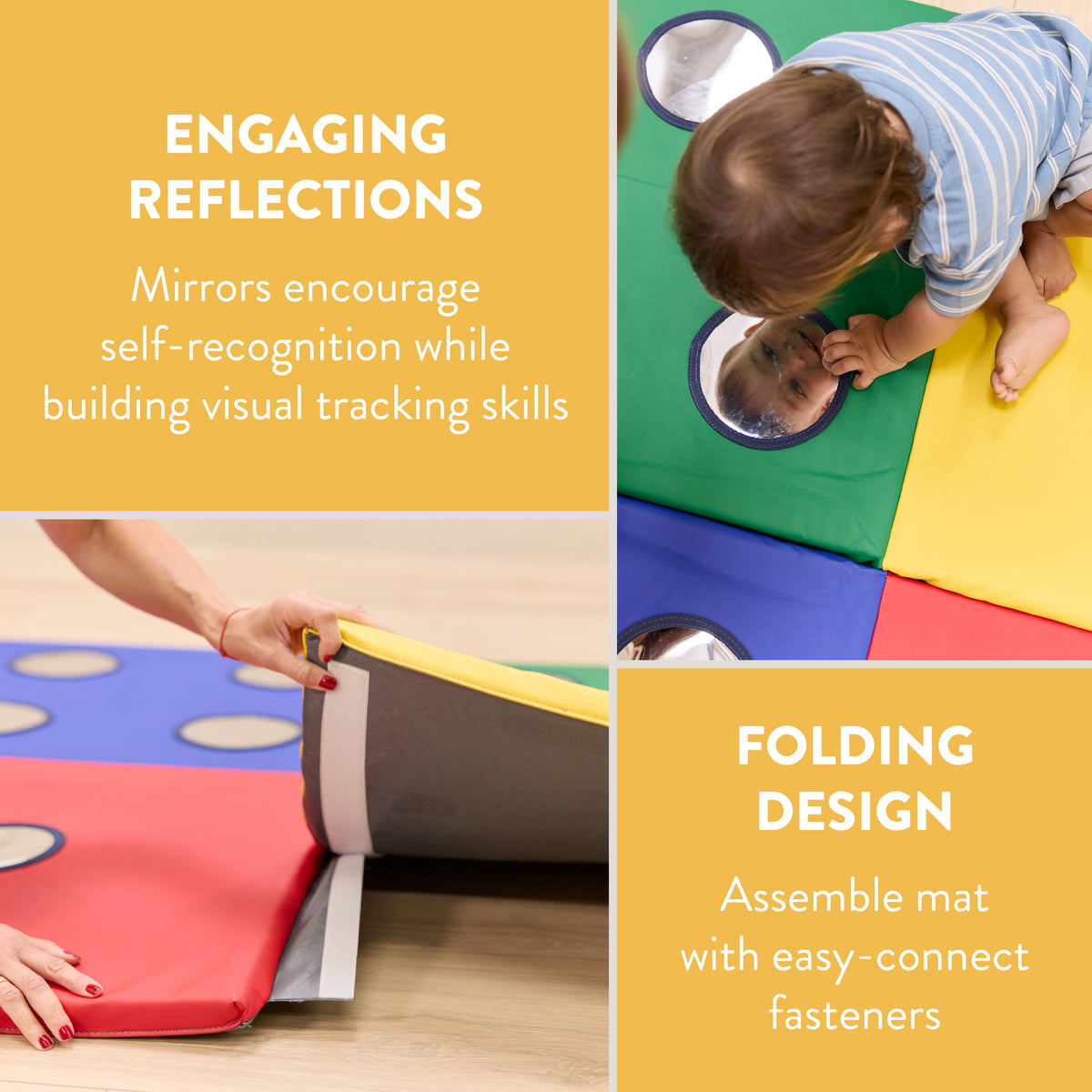Roll & Reflect Counting Folding Activity Mat with Mirrors