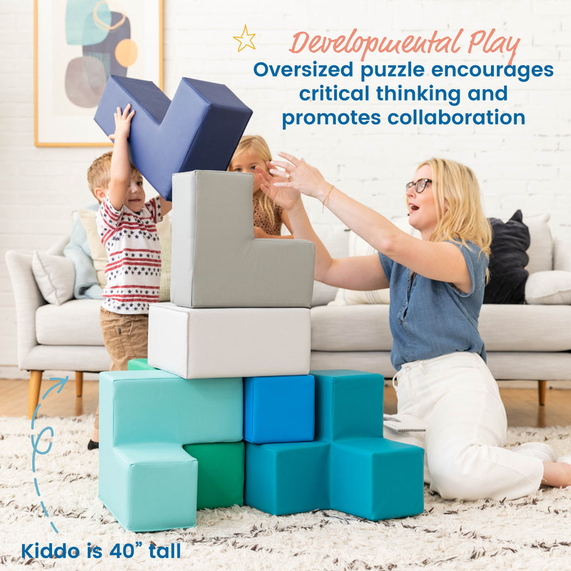 Brainy Soft Foam Blocks, Soma Puzzle Cube, 7-Piece