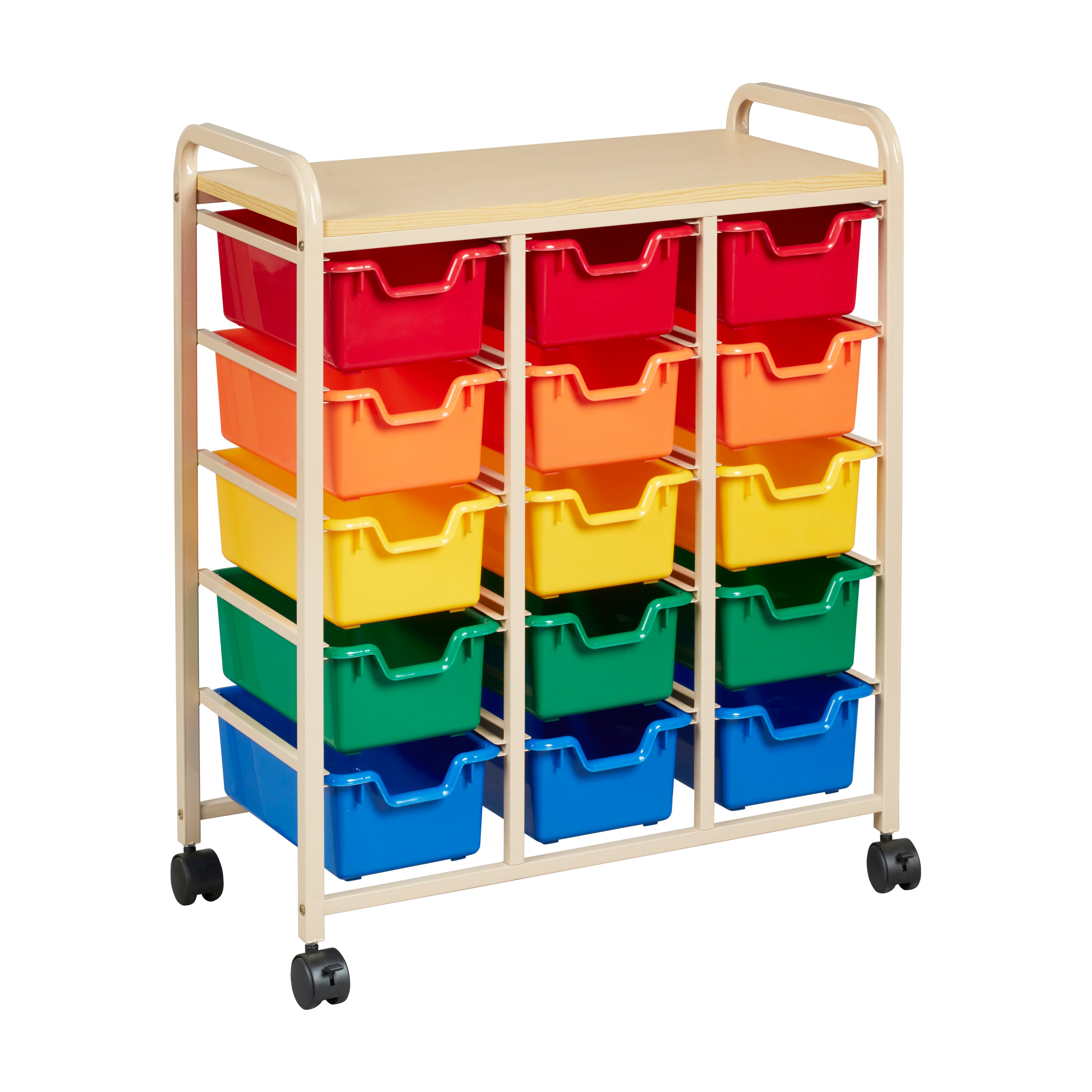 Mobile Organizer with 15 Storage Bins, Storage Cart