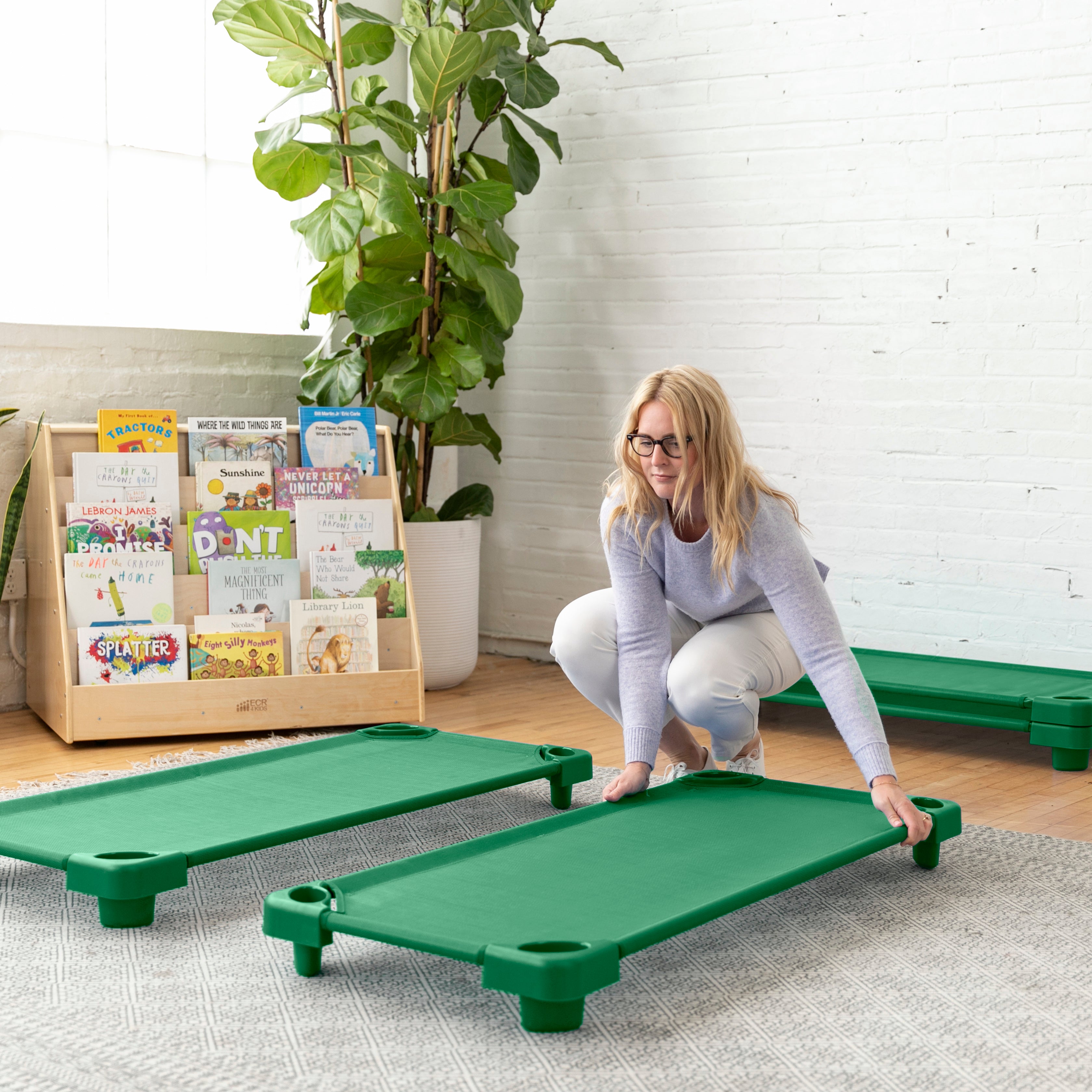 Stackable Kiddie Cots with Trolley, RTA, Standard, 6-Pack