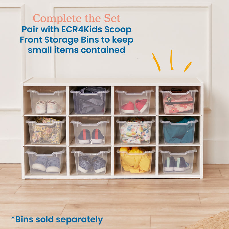 Streamline 12 Cubby Tray Storage Cabinet, 3x4