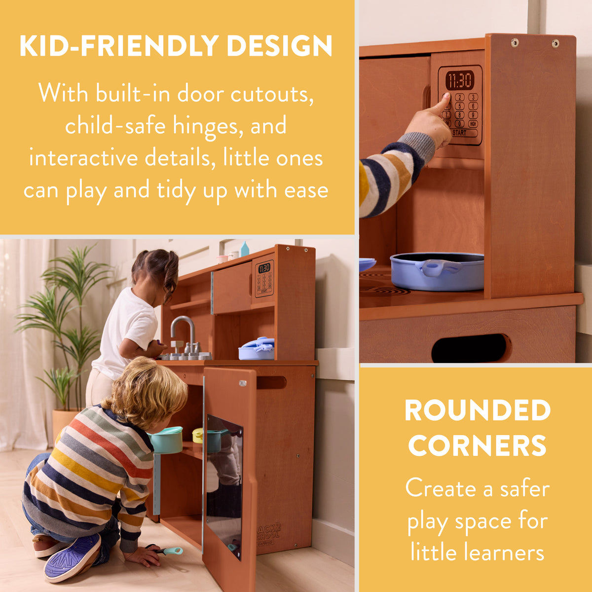 Chef's Station Kids Pretend Play Kitchen