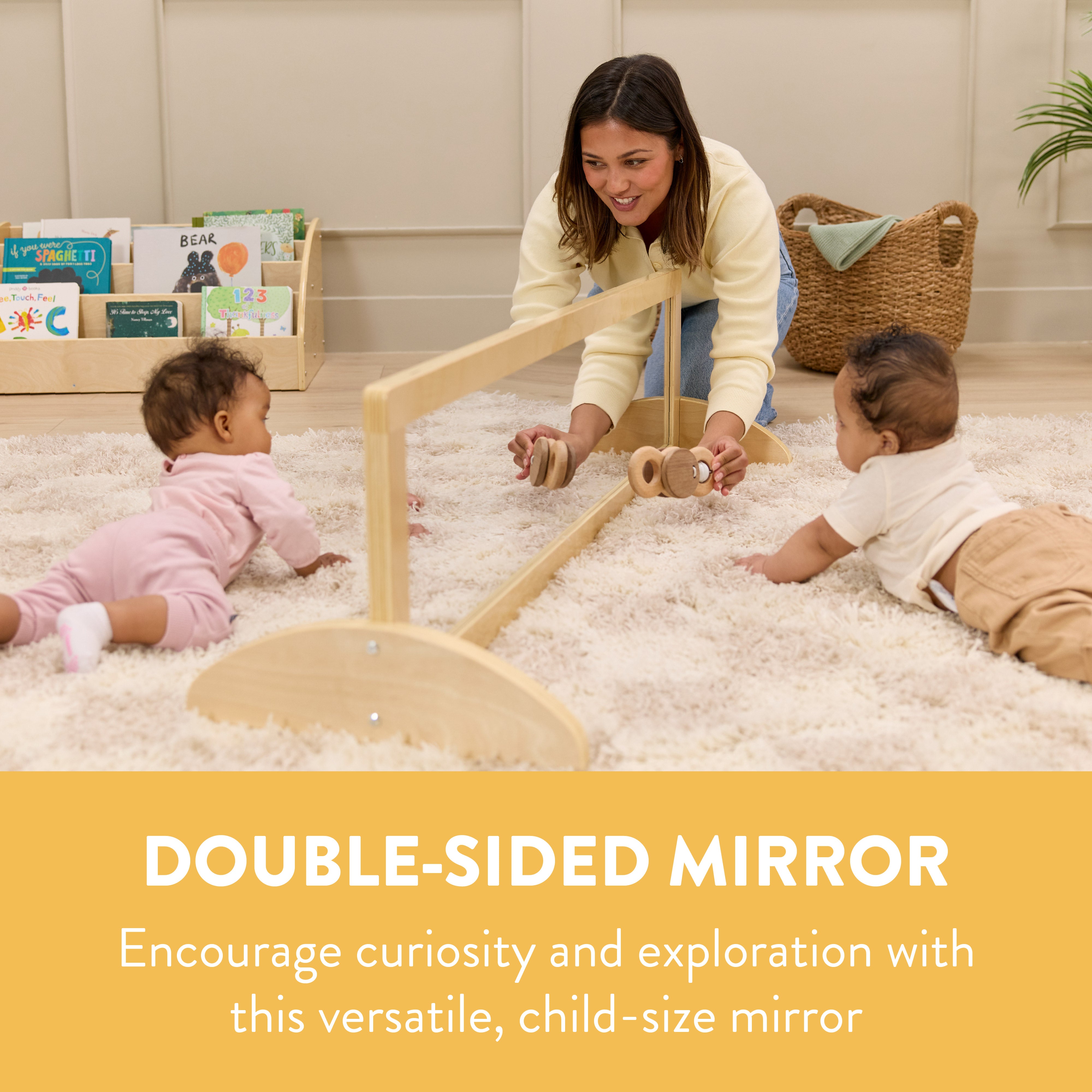 Two-Sided Bi-Directional Baby Mirror