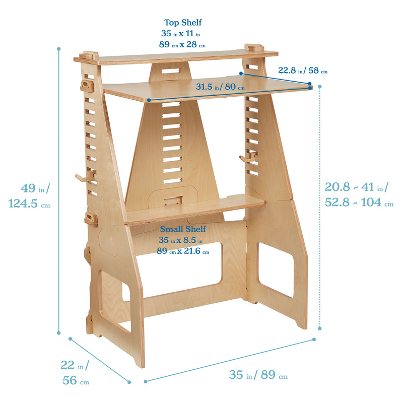 Grows with Me Desk, Sit or Stand Desk