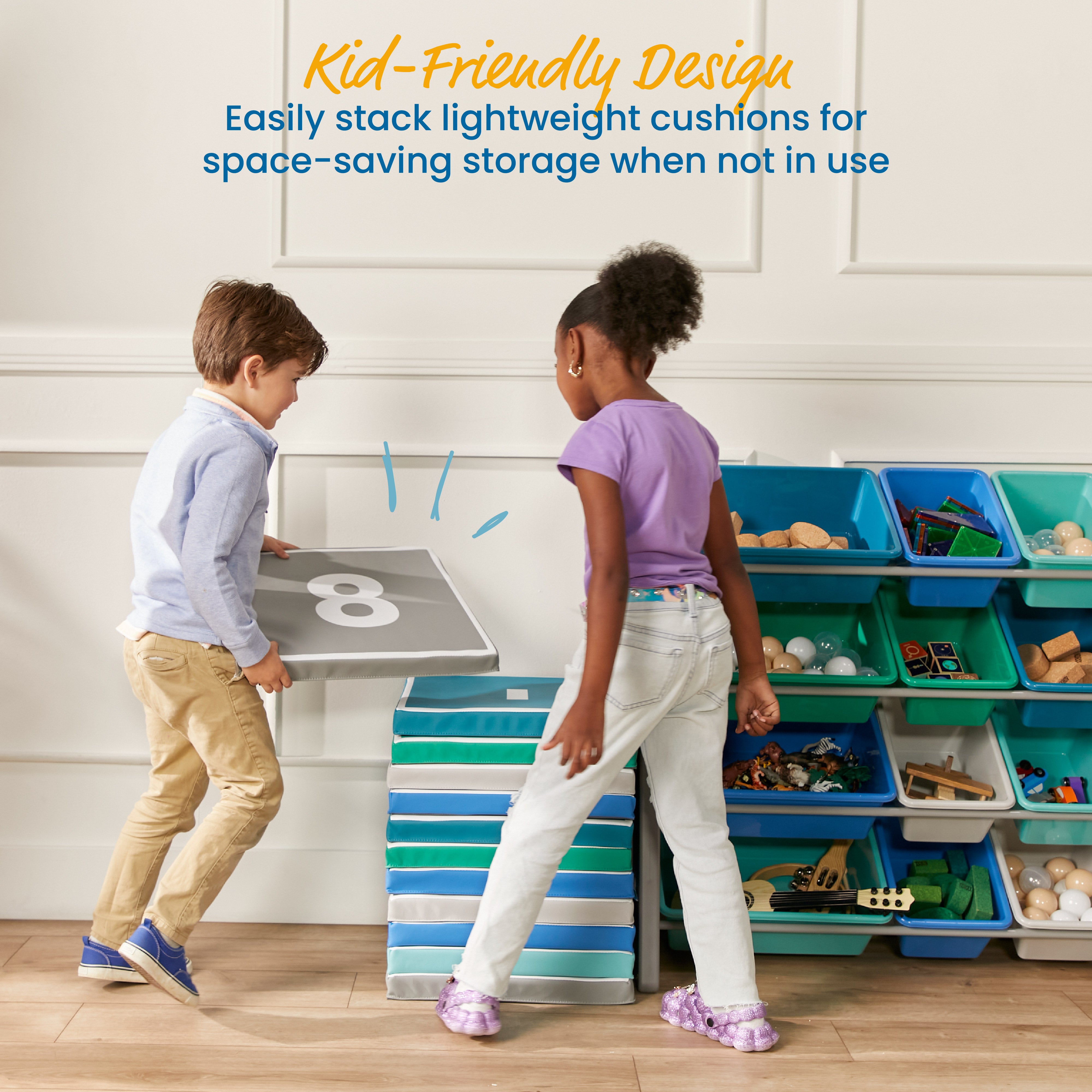 Hop to It Math Mats, Flexible Seating, 13-Piece