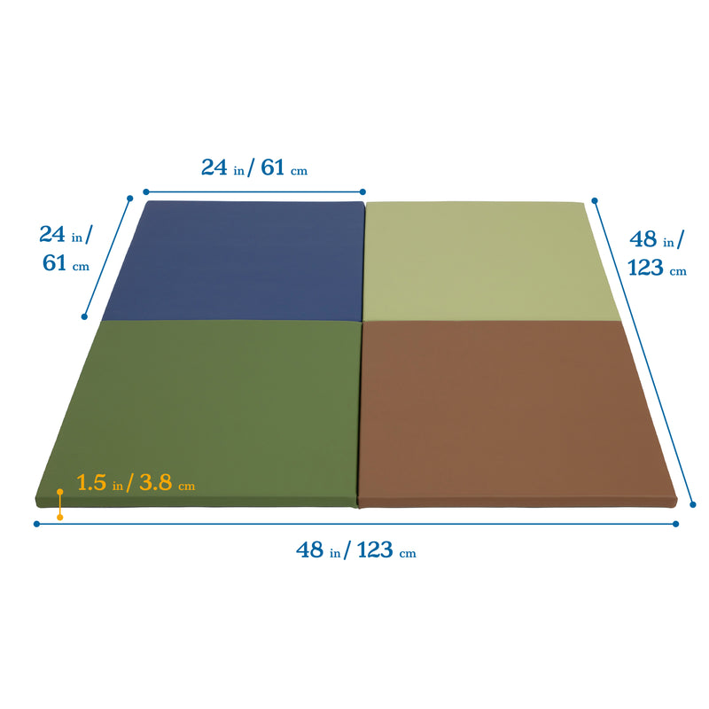 Play Patch Activity Mat Squares, Modular Playmat, 4-Pack