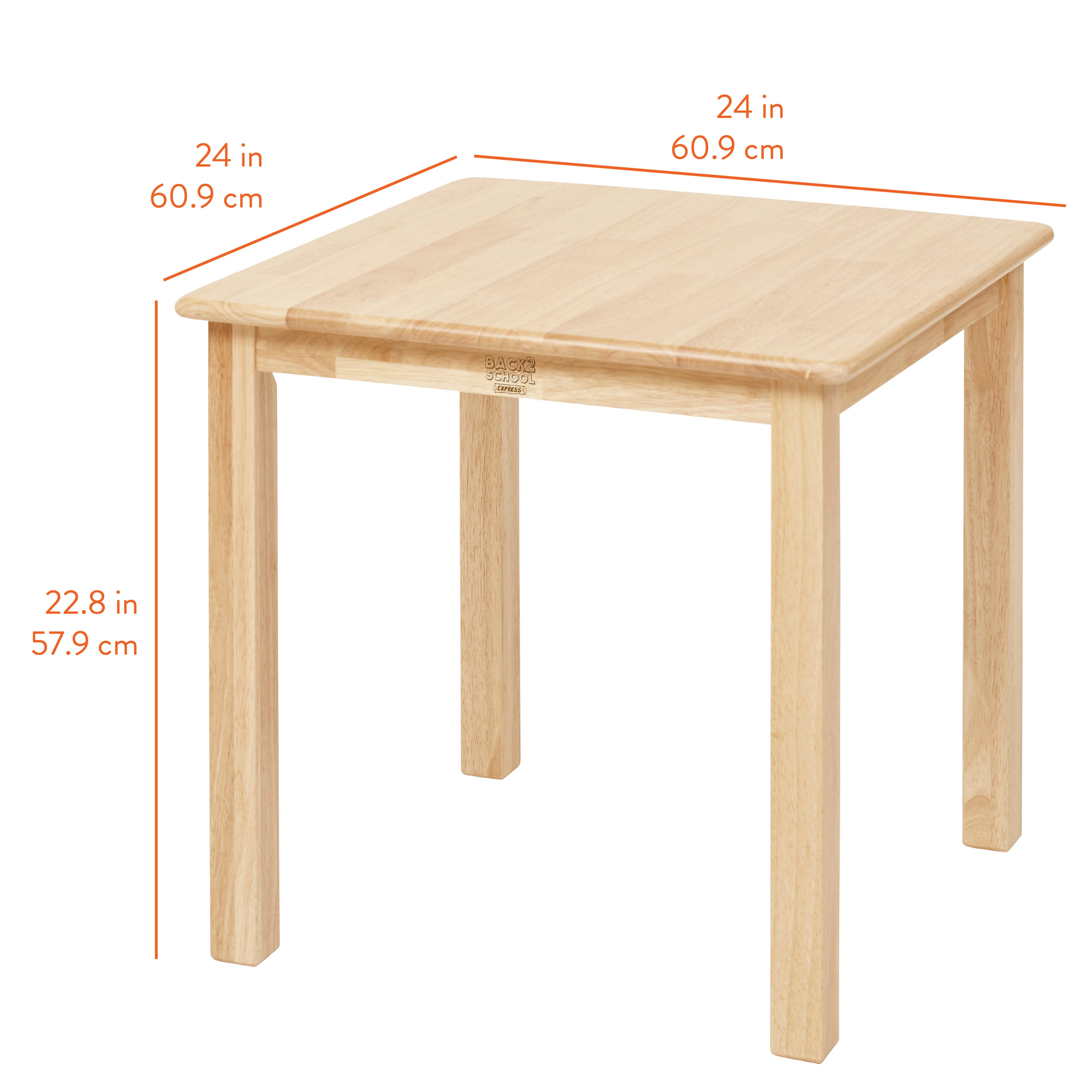 Wooden Activity Table and 12in Chairs, 3-Piece