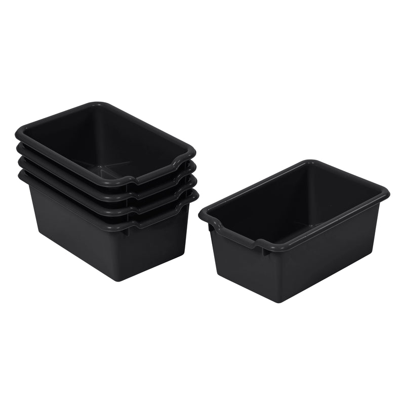 Scoop Front Storage Bins, Multipurpose Organization, 5-Pack