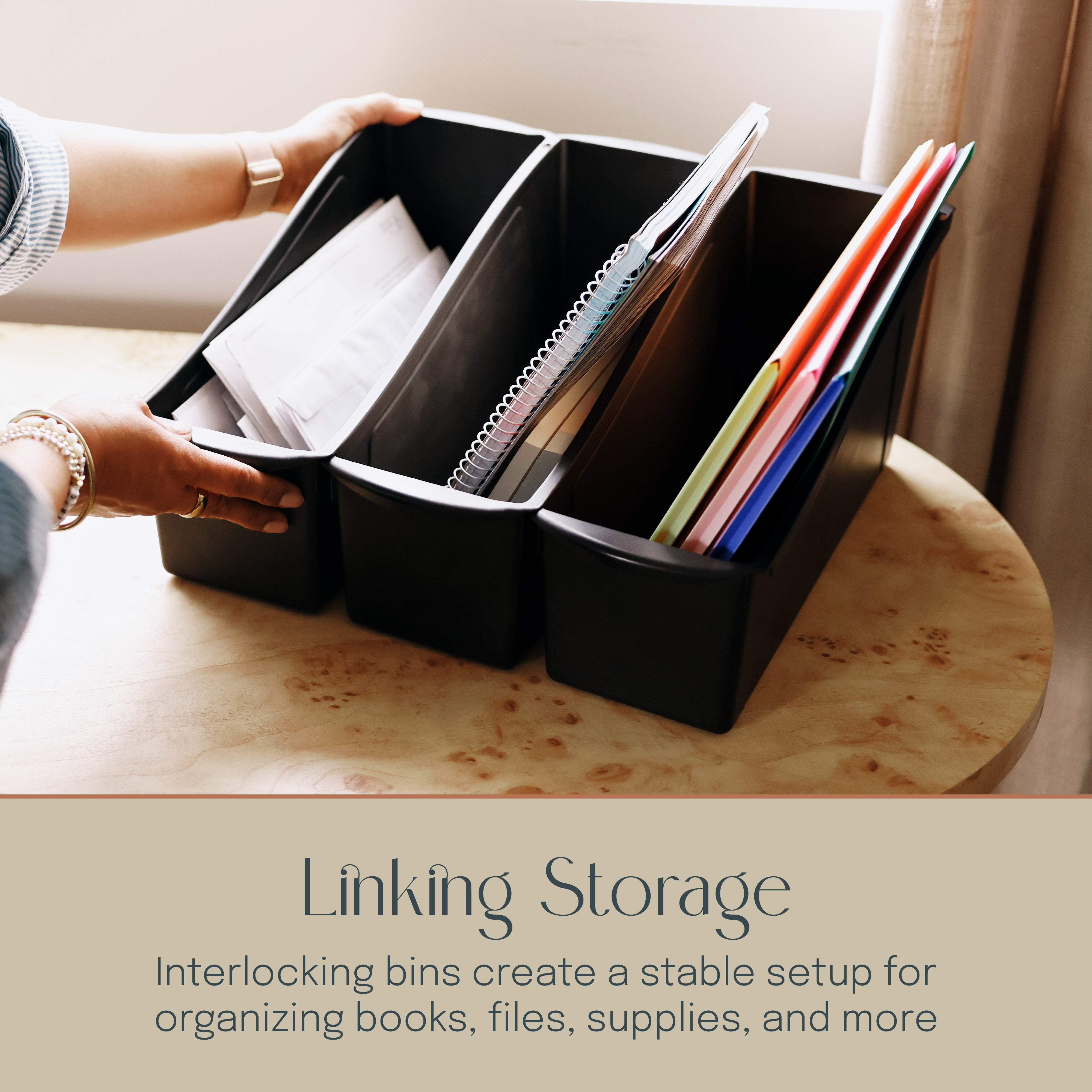 Linking Storage Book Bins, 10-Piece
