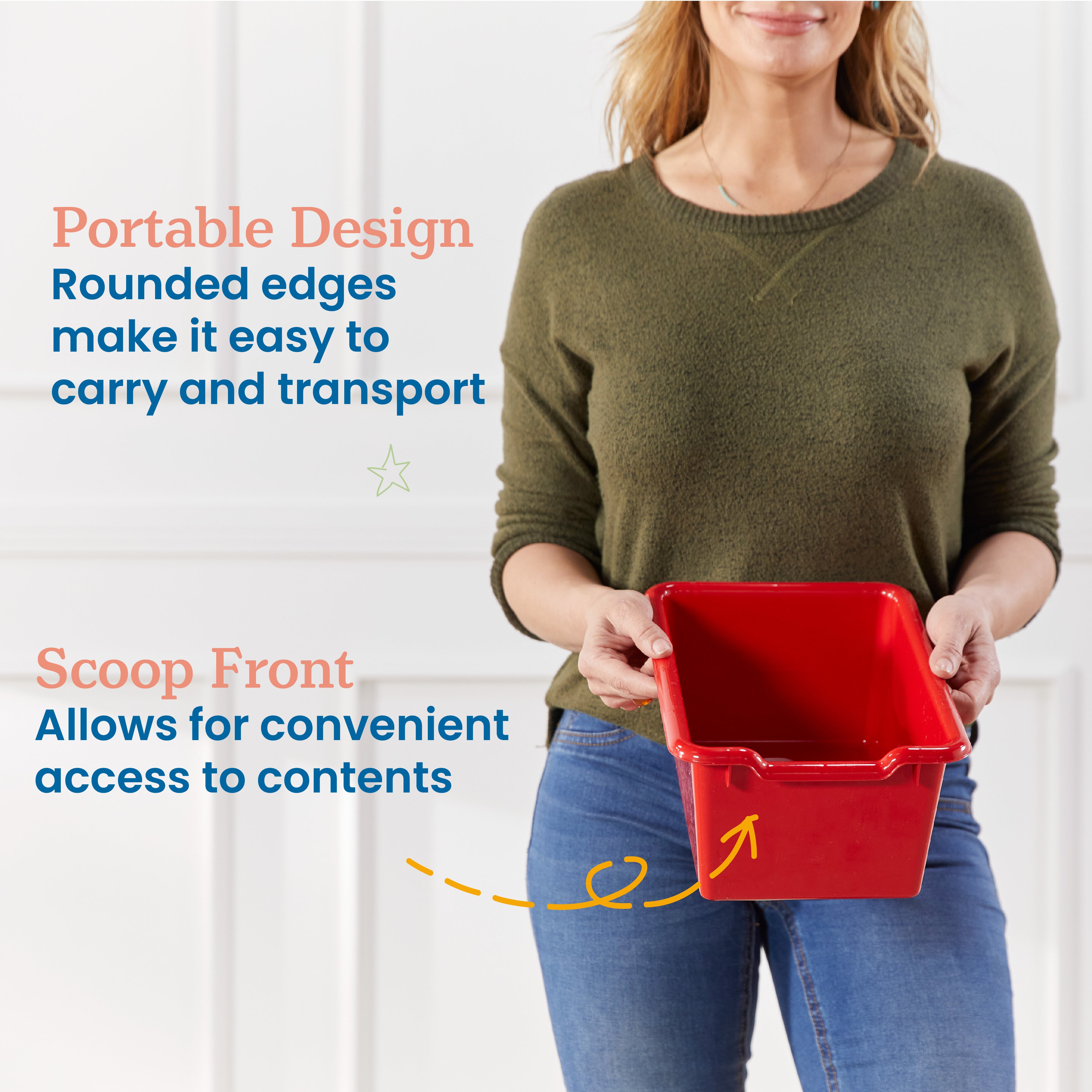 Scoop Front Storage Bin, 30-Piece