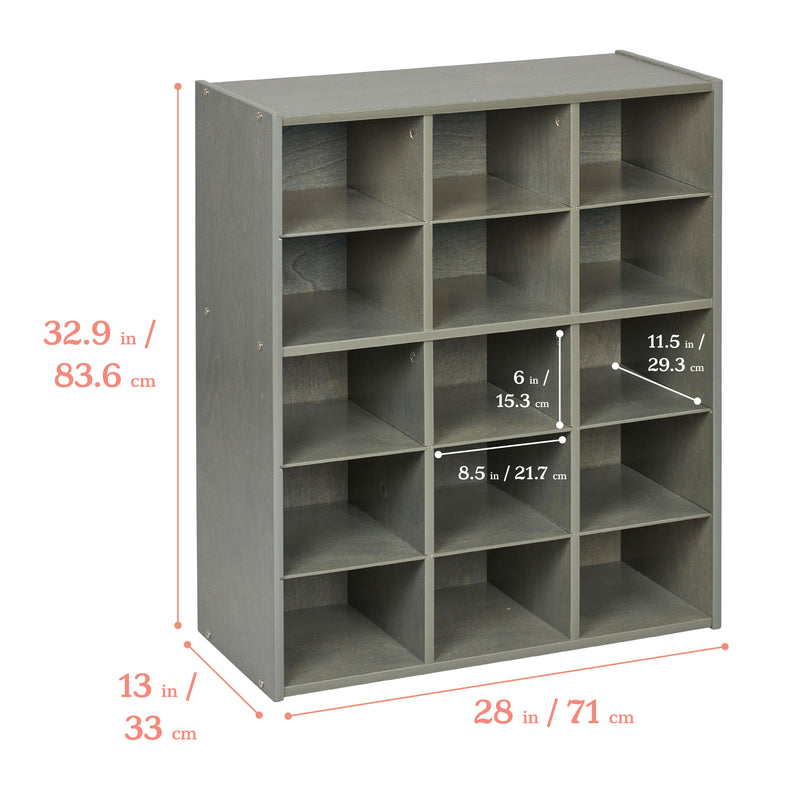 Streamline 15 Cubby Tray Storage Cabinet, 5x3, Classroom Furniture