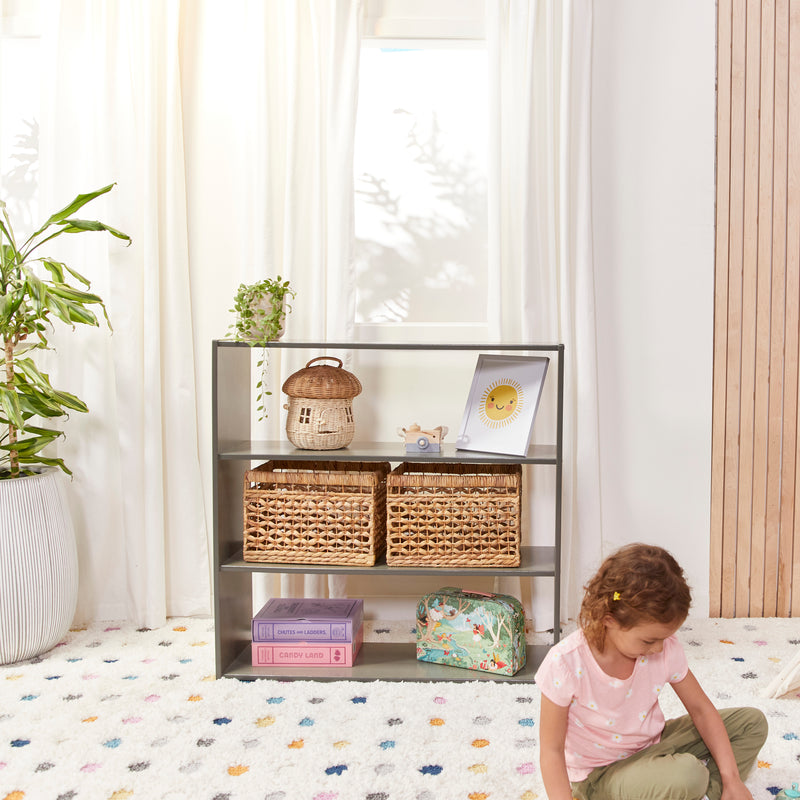 Streamline 3-Shelf Storage Cabinet, 36in High, Double-Sided