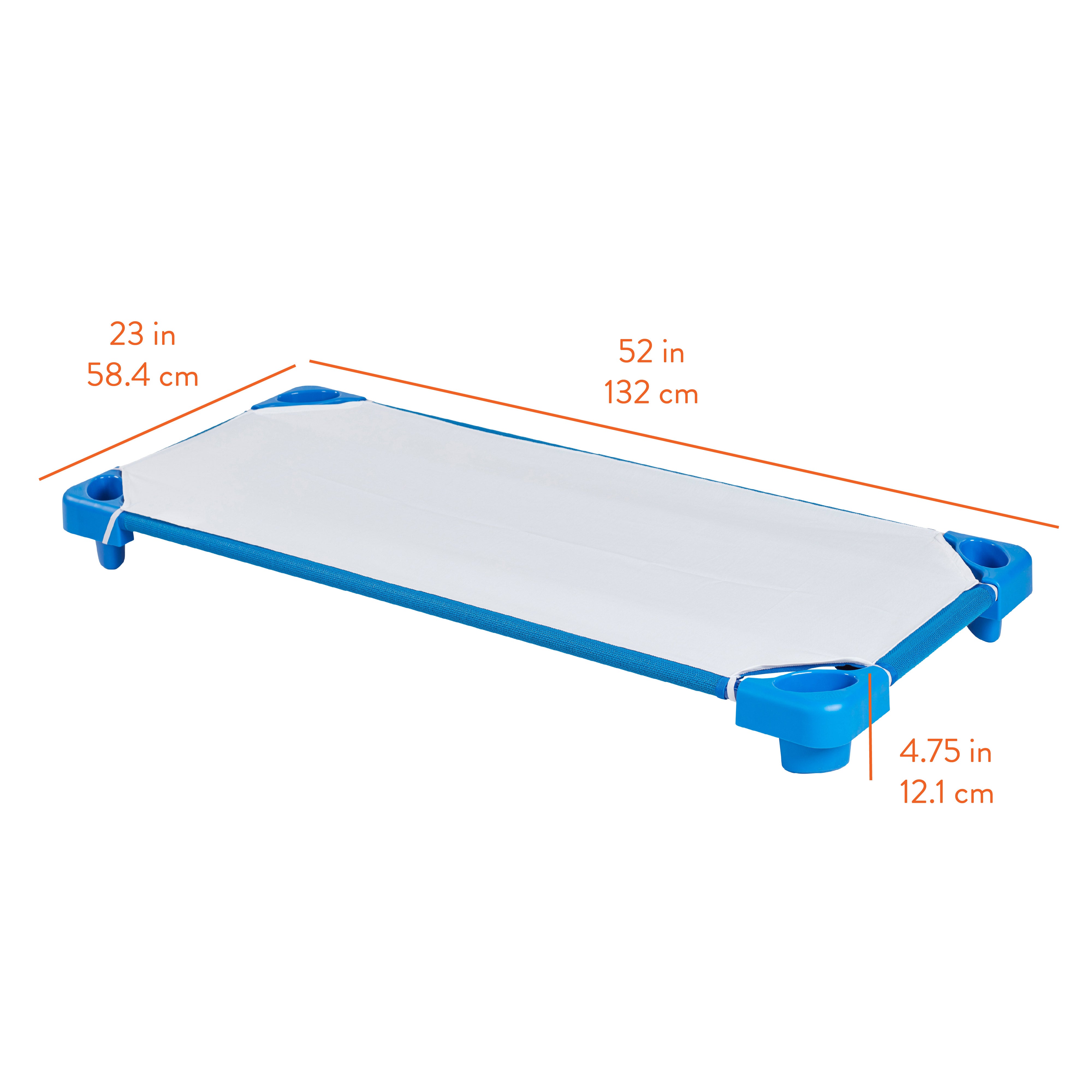 Sleepline Stackable Cots with Sheet, RTA, 6-Pack