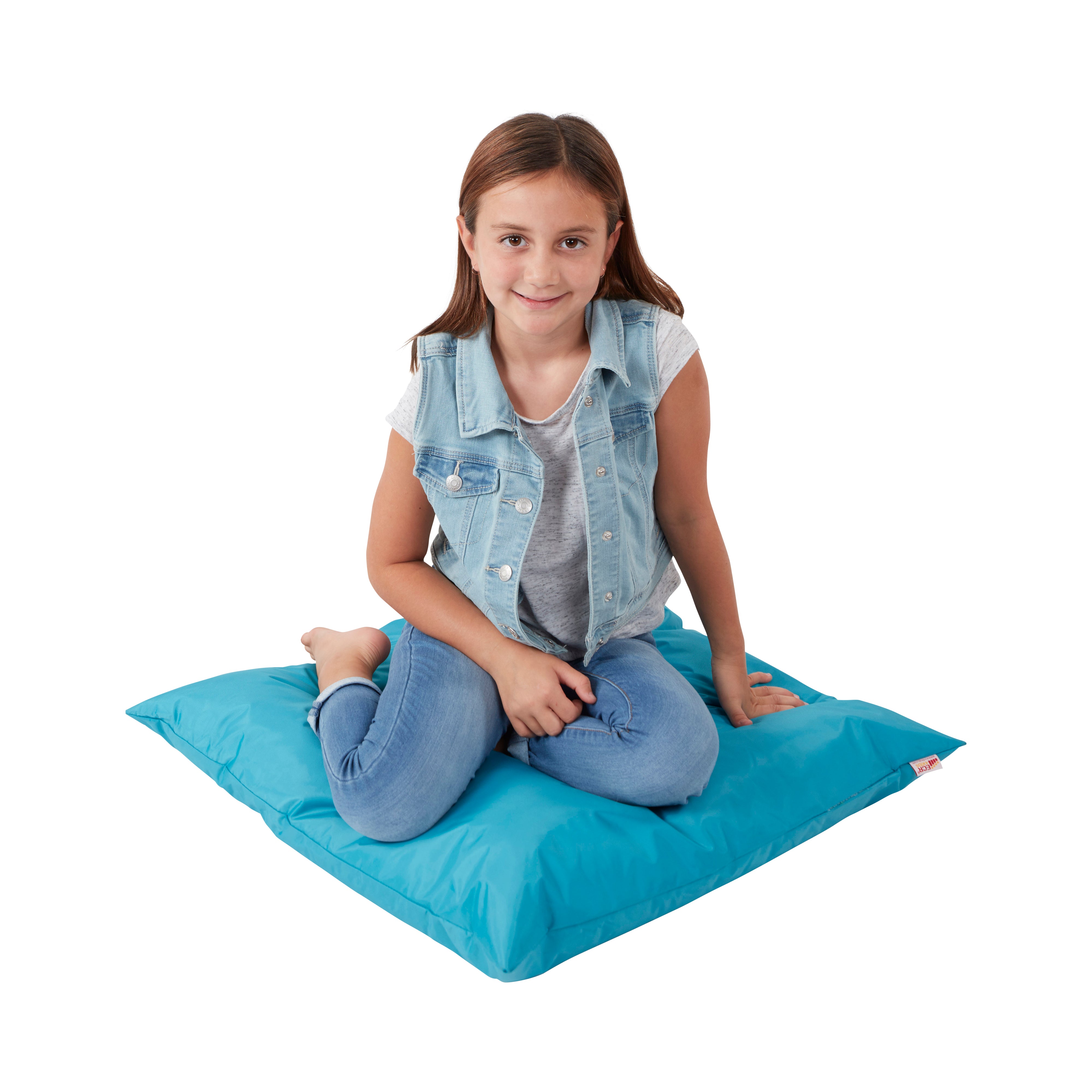 Jumbo Indoor/Outdoor Kids Floor Pillow Cushion, 27in x 27in