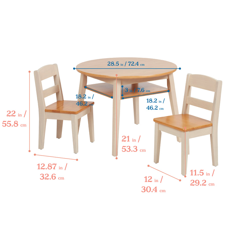 Hideaway Table and Chair Set, 3-Piece