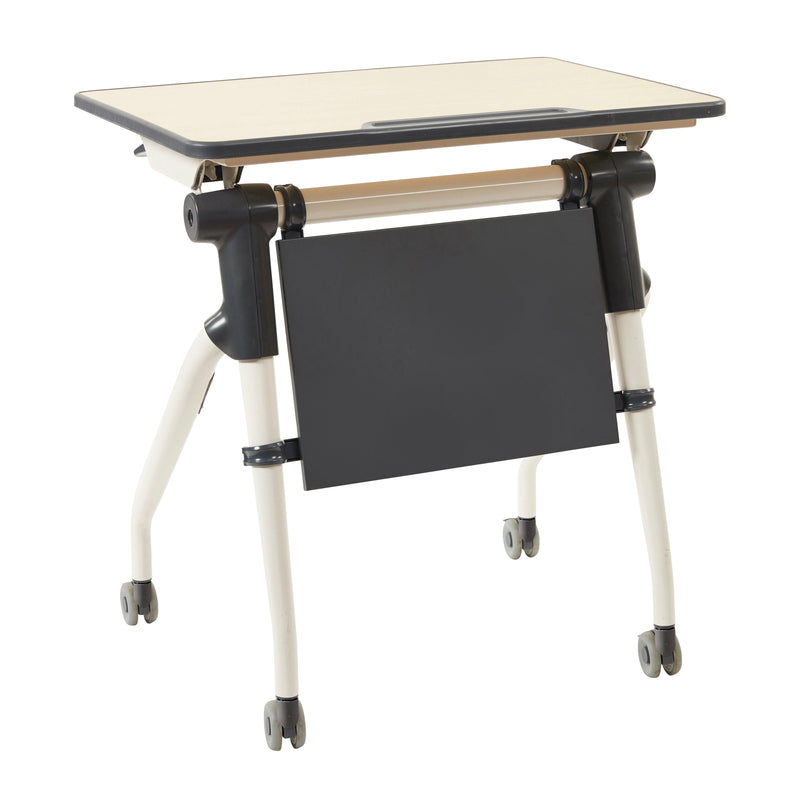 Nesting Student Desk, Portable Table, Maple/Grey