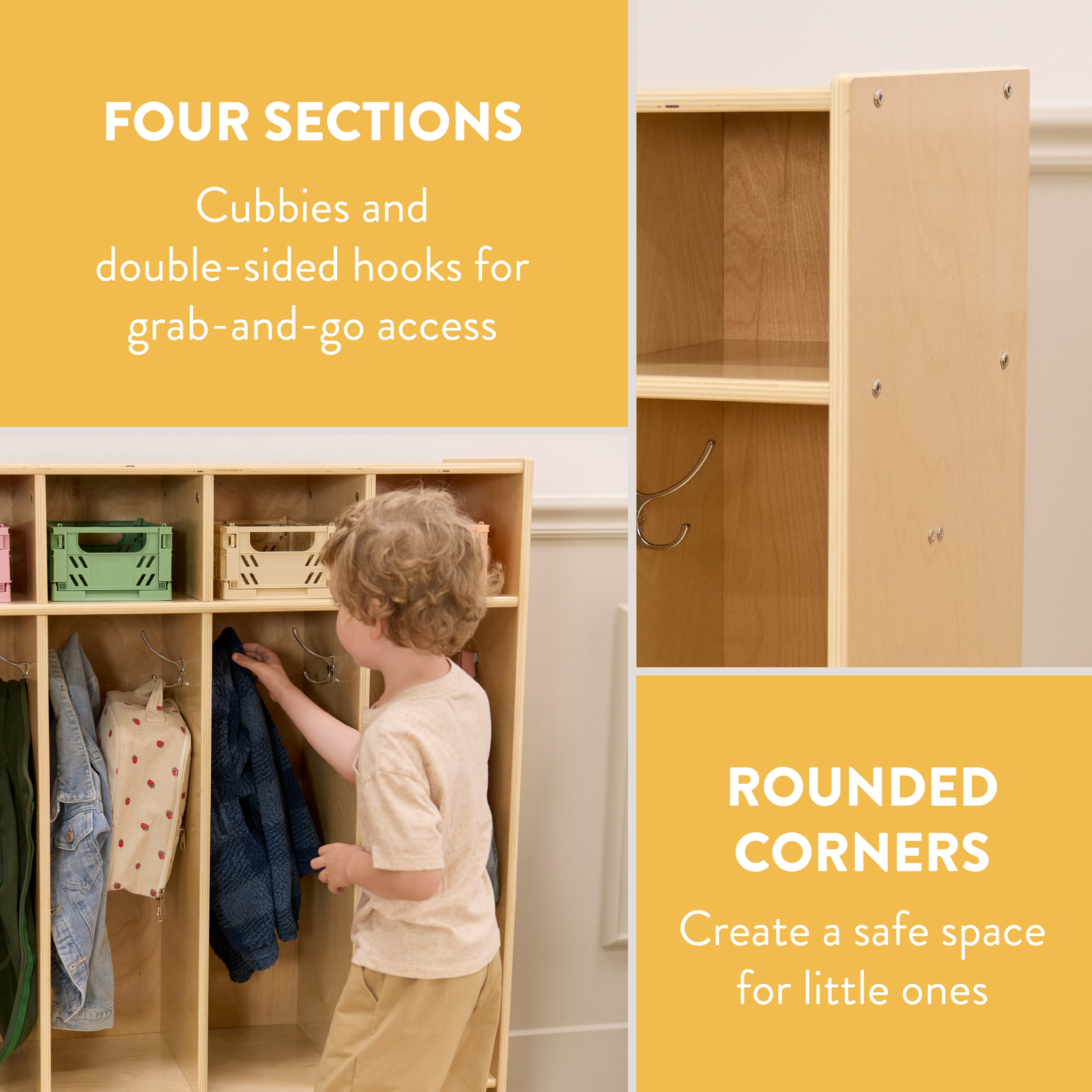 Sleekline 4-Section Storage Coat Locker