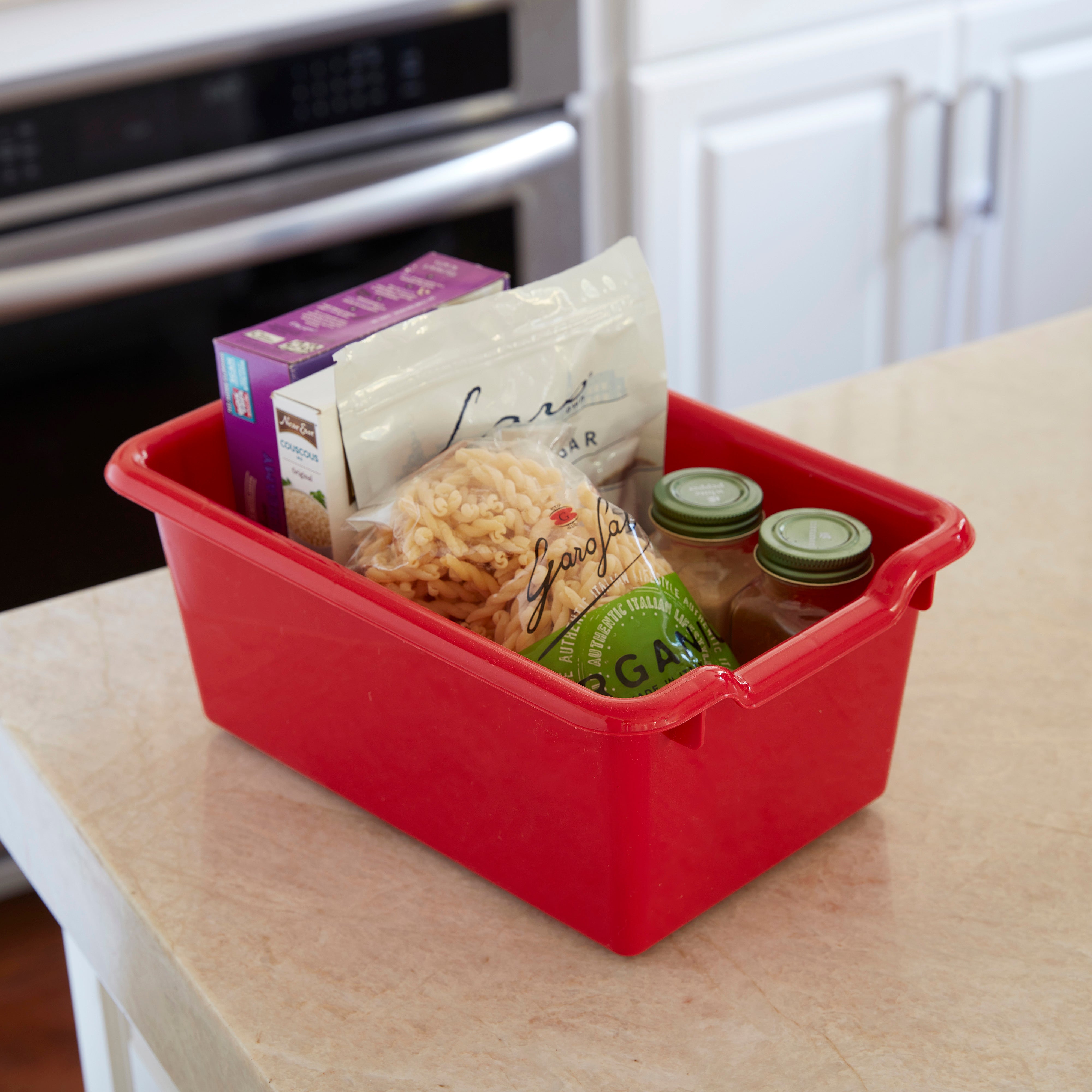 Scoop Front Plastic Storage Bins, 30-Piece