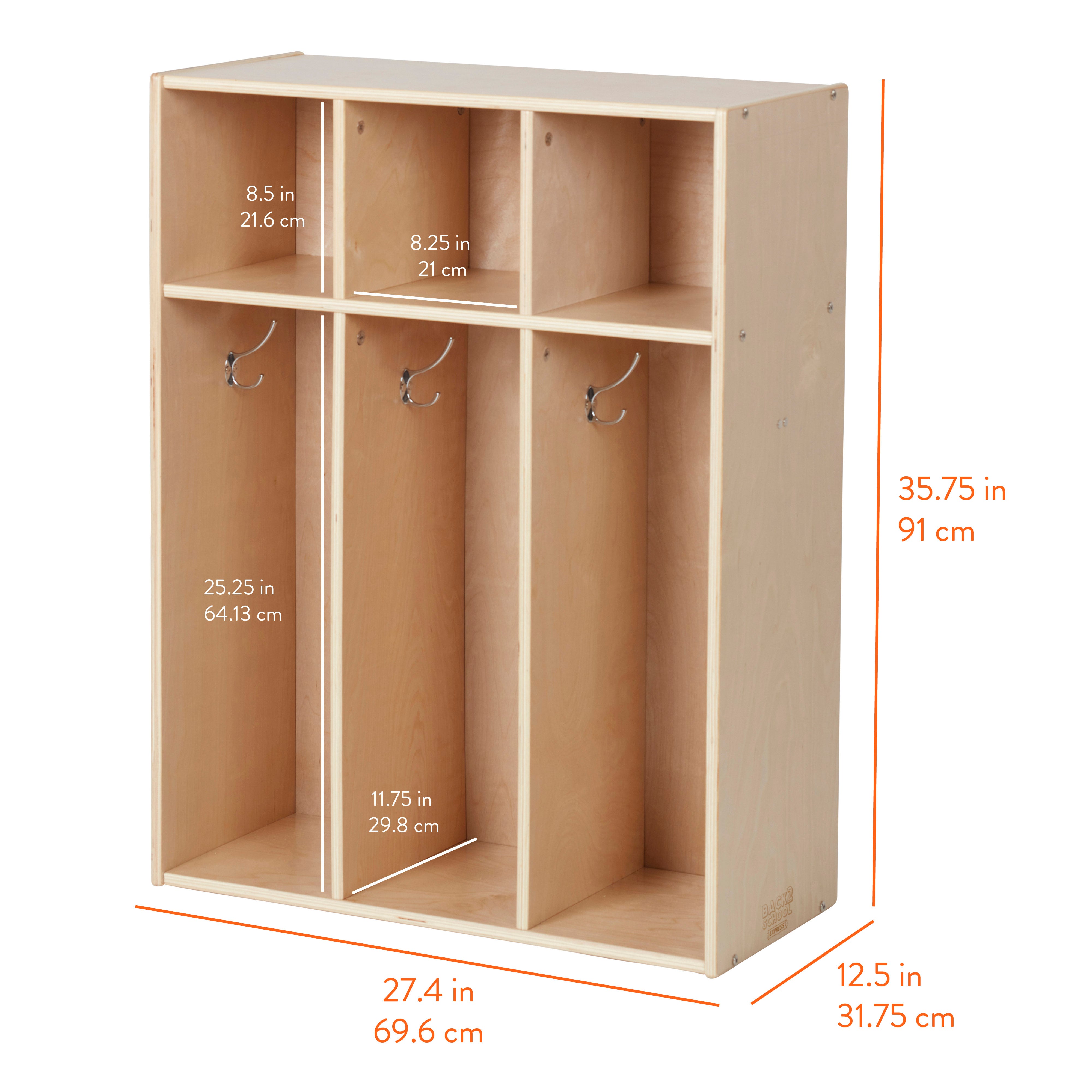 Sleekline 3-Section Toddler Storage Coat Locker