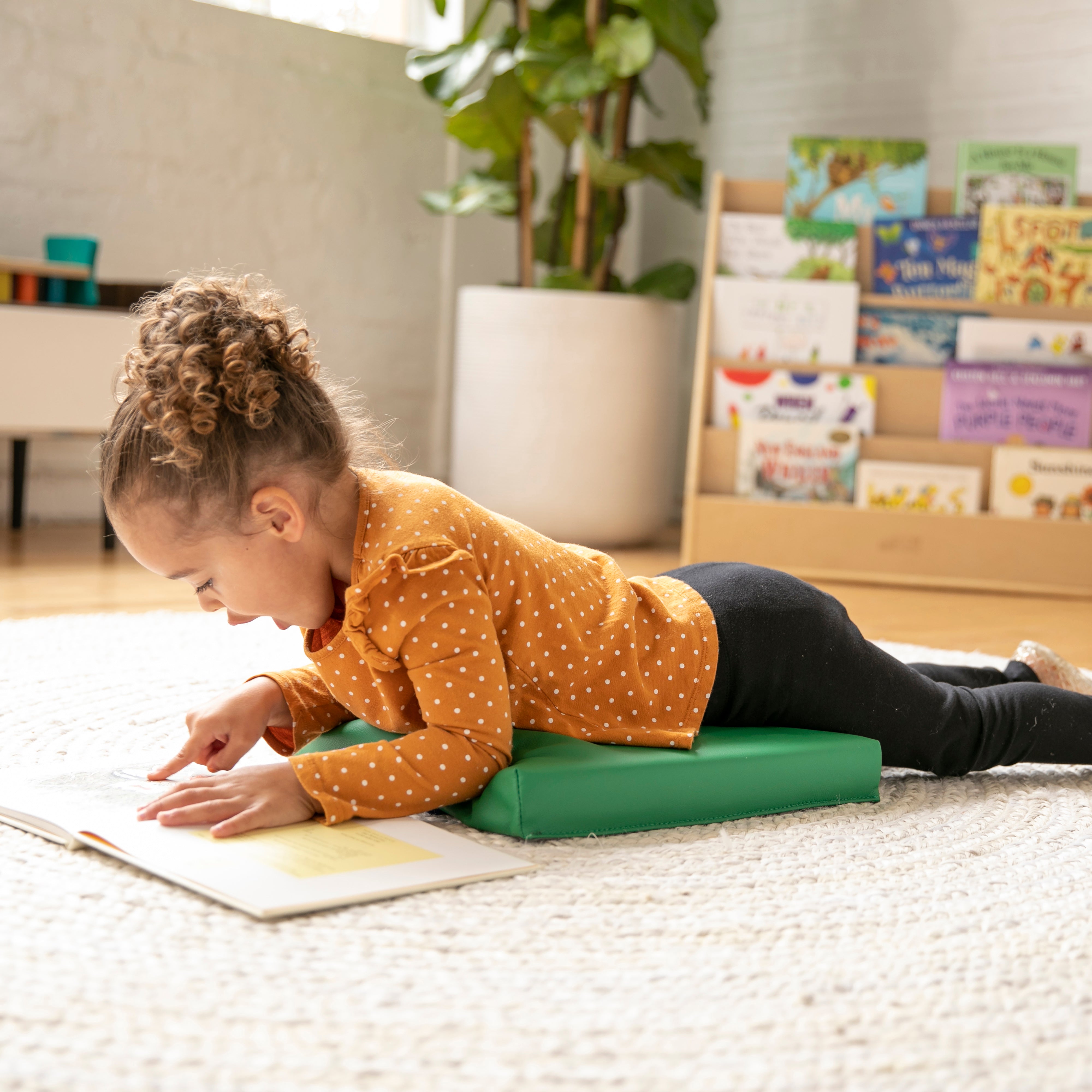 Square Floor Cushions and Mobile Cushion Cart, 12-Piece