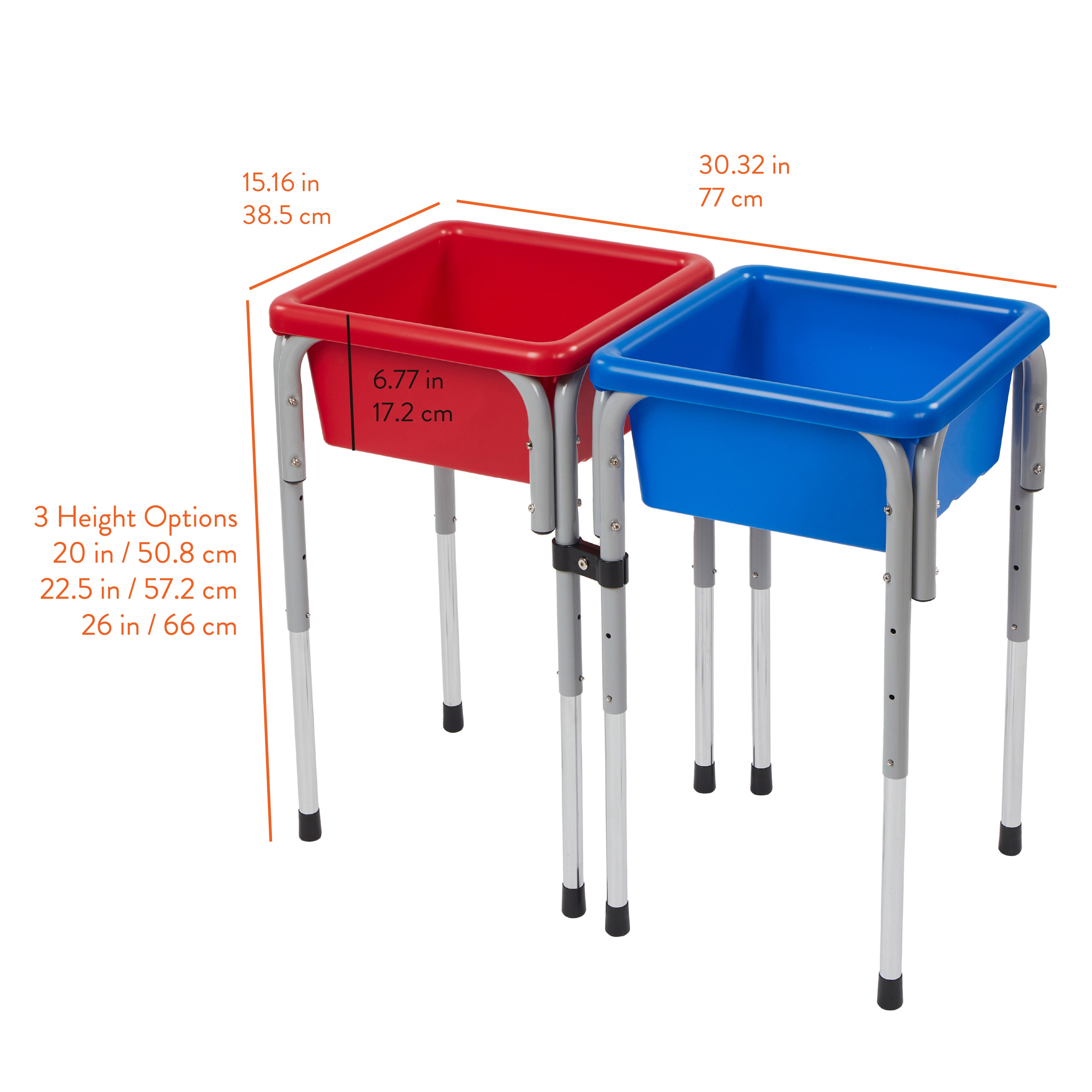Adjustable Double Sensory Table with Lids