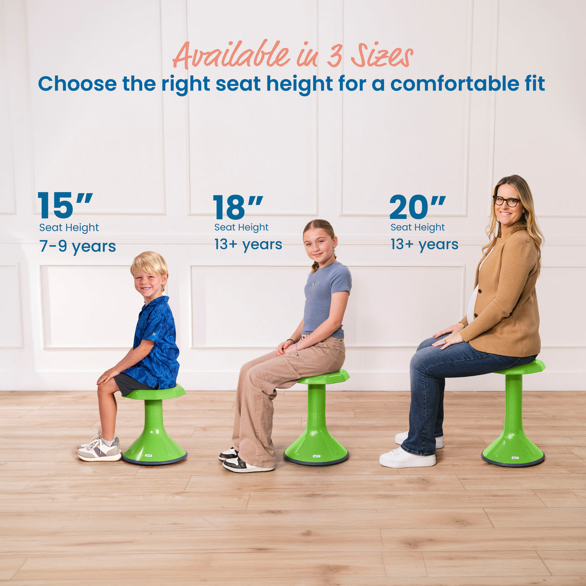 ACE Active Core Engagement Wobble Stool, 18in Seat Height