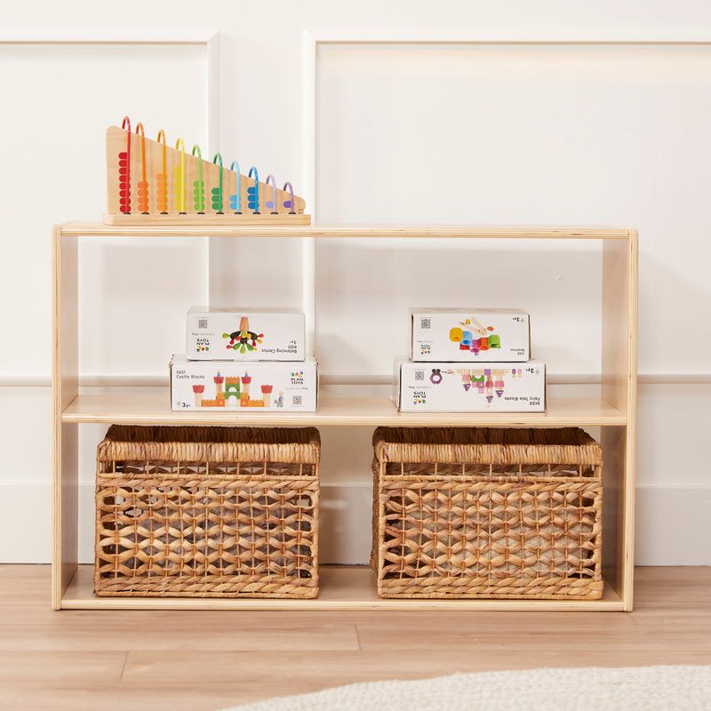Streamline 2-Shelf Storage Cabinet without Back 24in High, Double-Sided