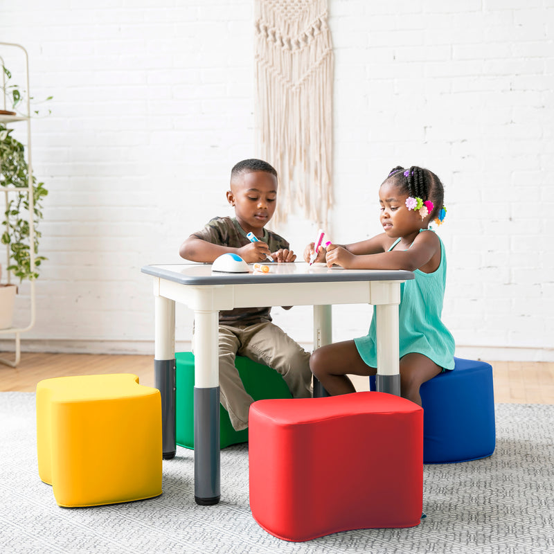 Toddler Modular Stool Set, Butterfly Shaped Foam Seats, 10in Seat Height, 4-Piece