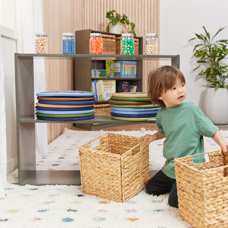 Streamline 2-Shelf Storage Cabinet, 30in High, Double-Sided