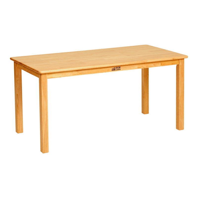30in x 48in Rectangular Hardwood Table with 22in Legs, Kids Furniture