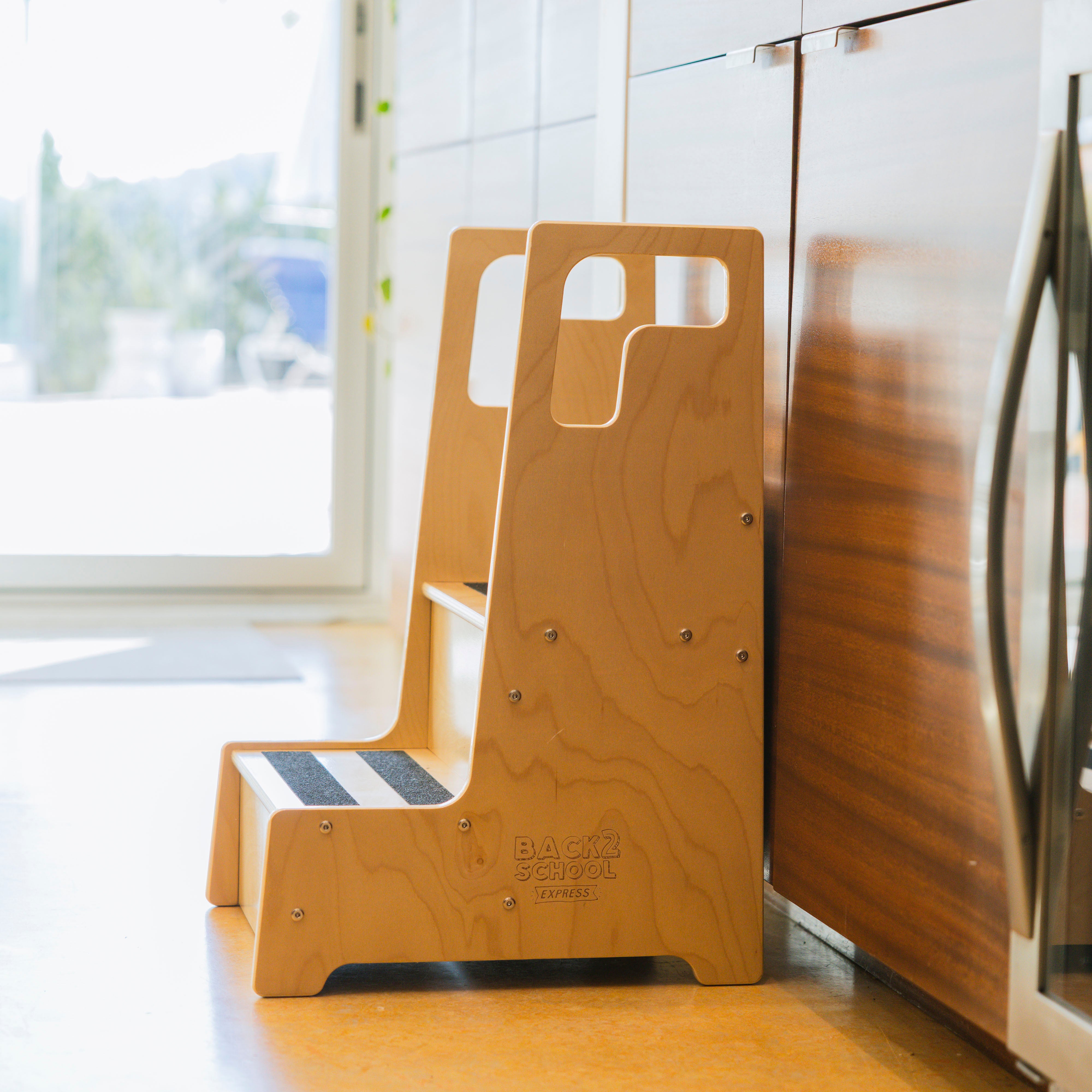 Wooden Step Stool with Handles
