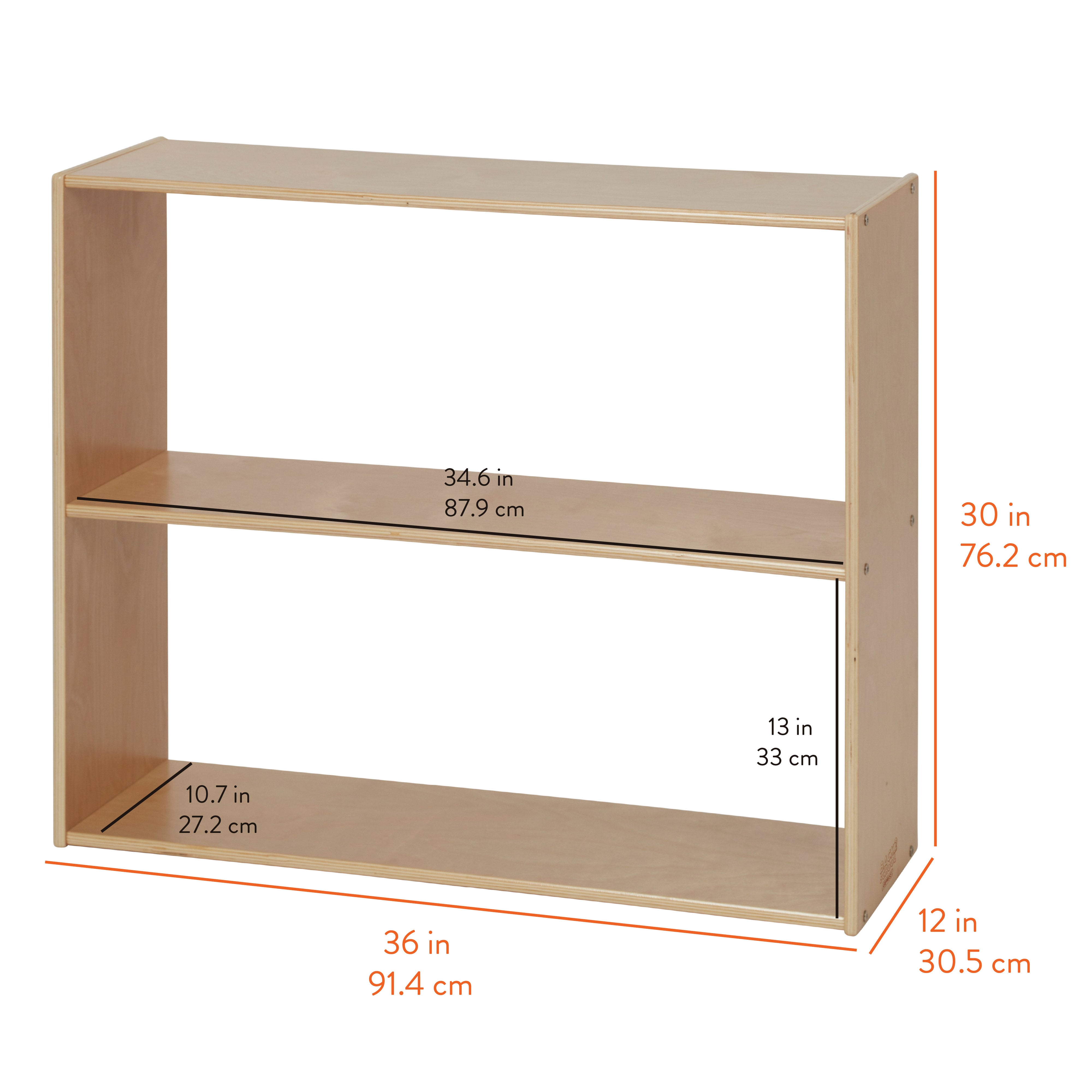 Sleekline 2-Shelf Double-Sided Storage Cabinet, 30in H