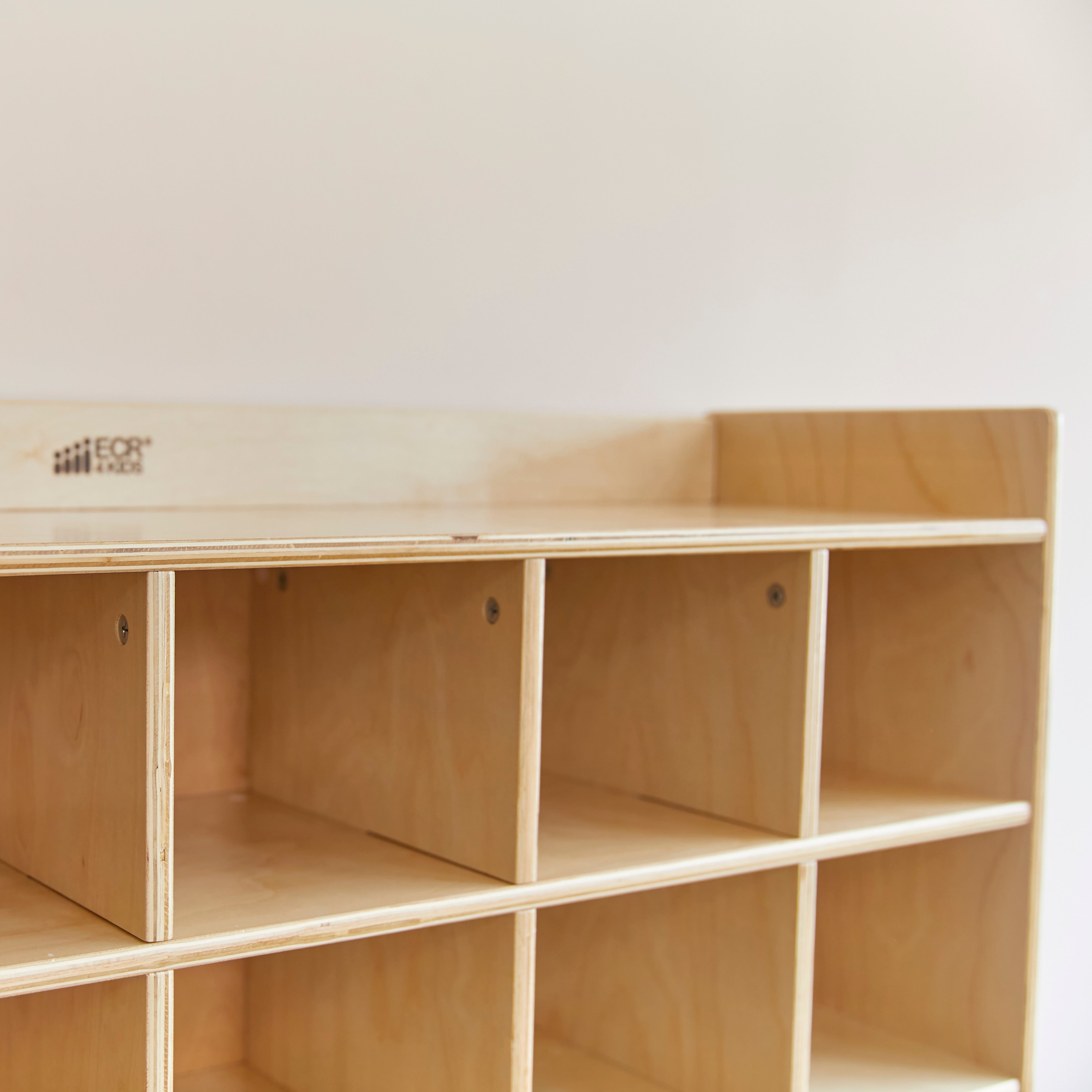 10-Section Hanging Coat Locker with Shelf, Classroom Storage