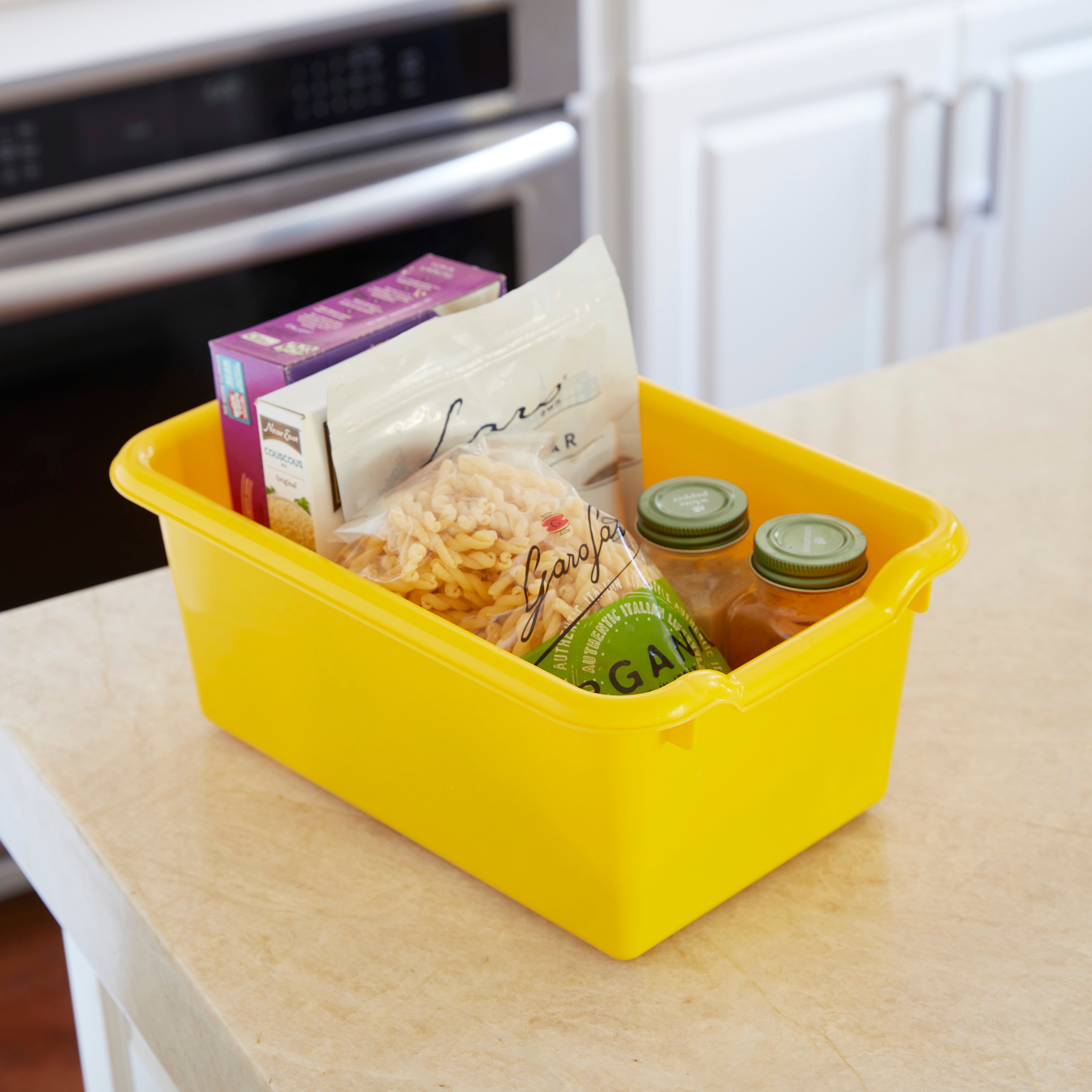 Scoop Front Plastic Storage Bins, 30-Piece