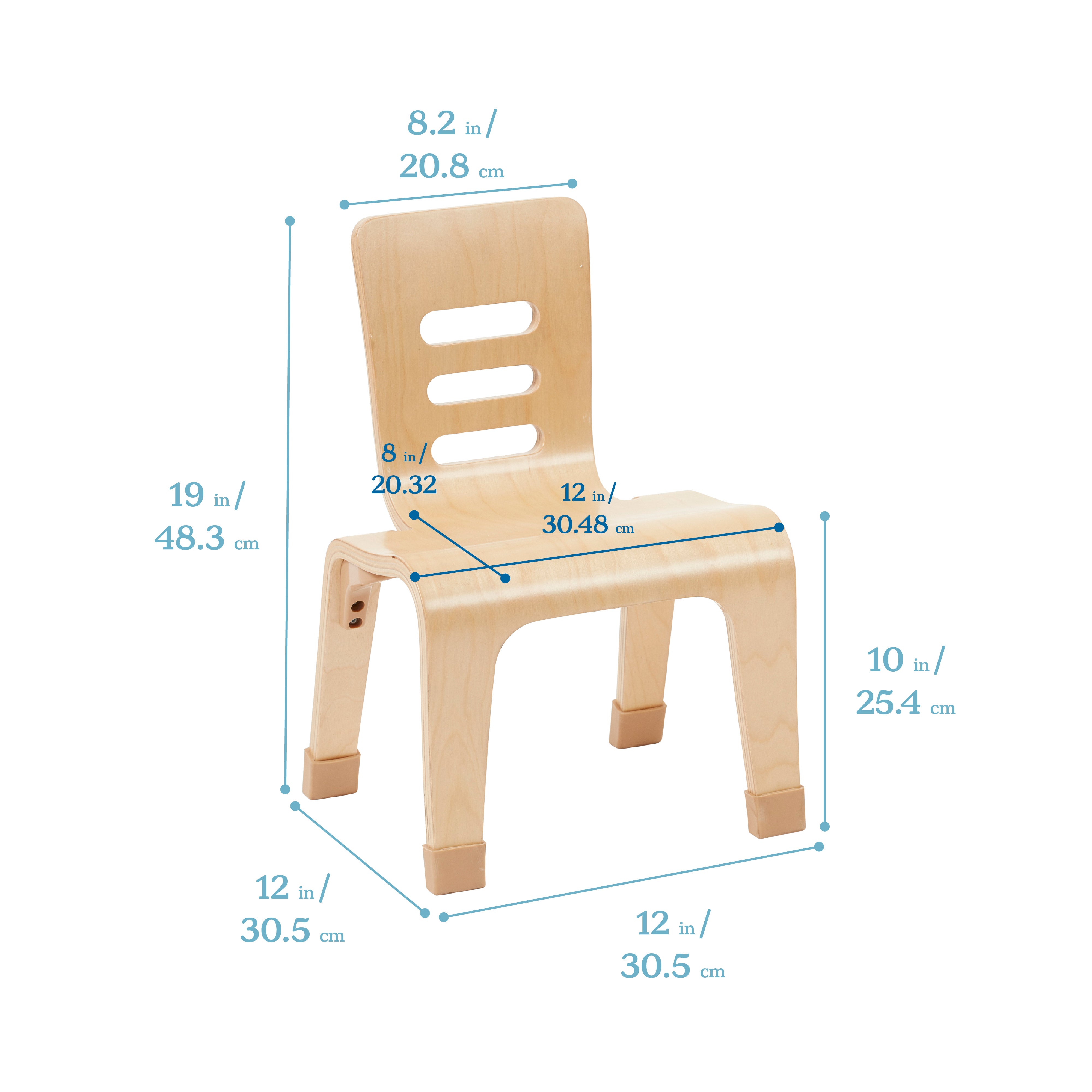 Bentwood Chair, 10in Seat Height, 2-Pack