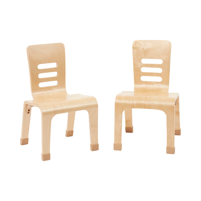 Bentwood Chair, 10in Seat Height, Stackable Seats, 2-Pack