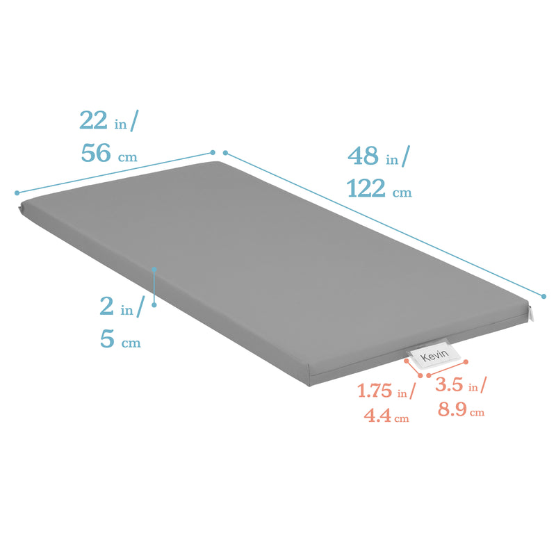 Rainbow Rest Nap Mats, Clear Name Tag Holder, 2in Thick - 5-Pack
