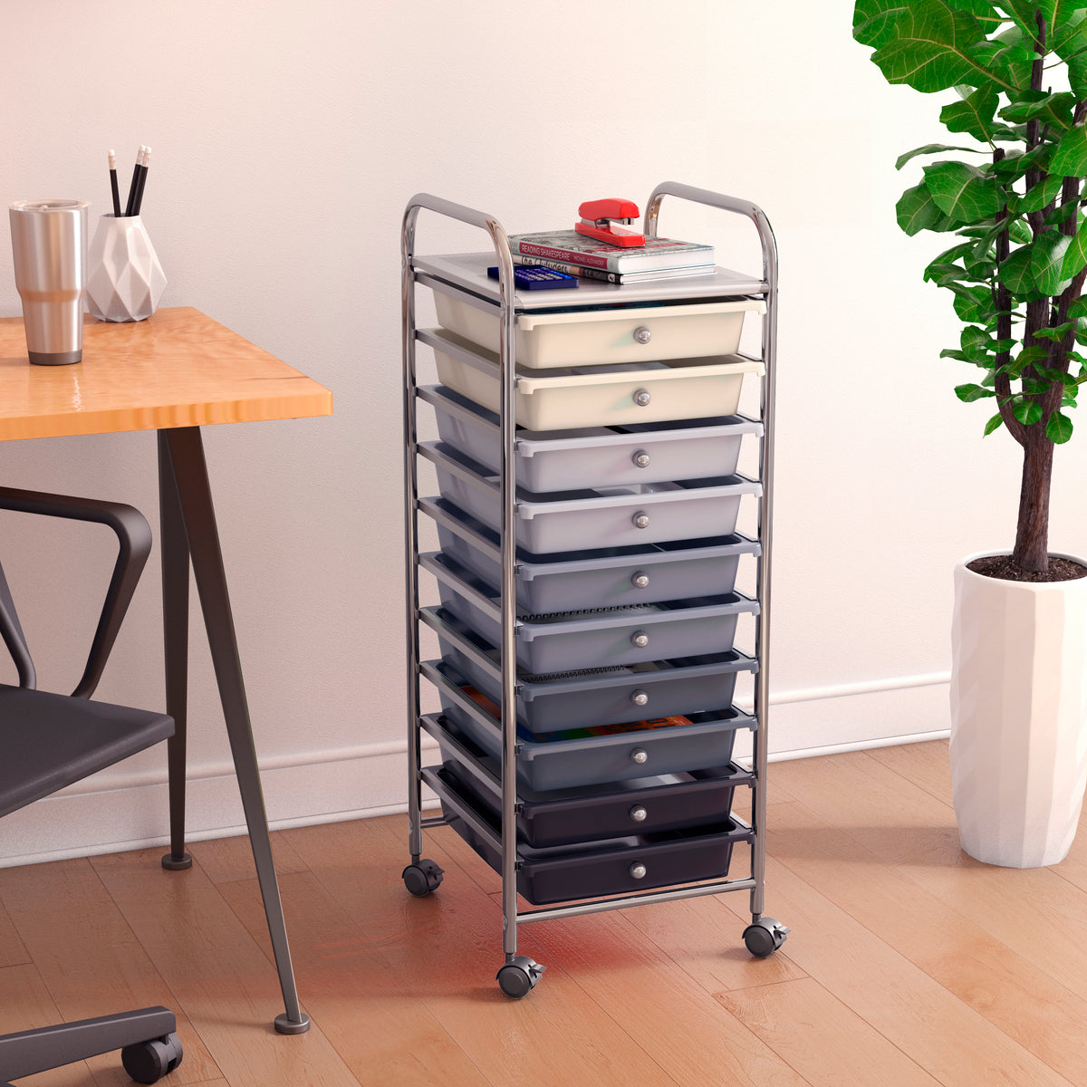 10-Drawer Value Mobile Storage Utility Cart