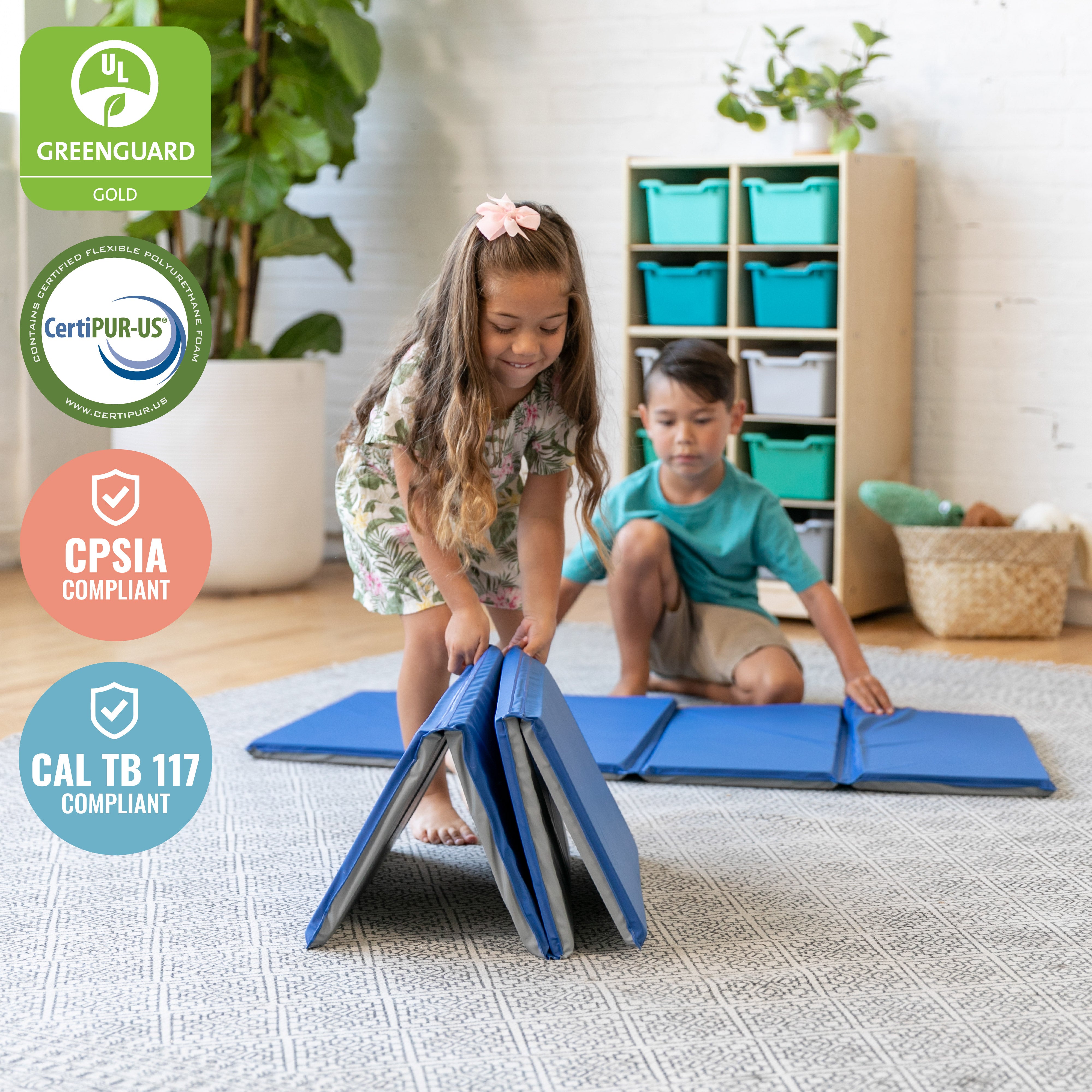 Everyday Folding Rest Mat, 4-Section, 5-Pack