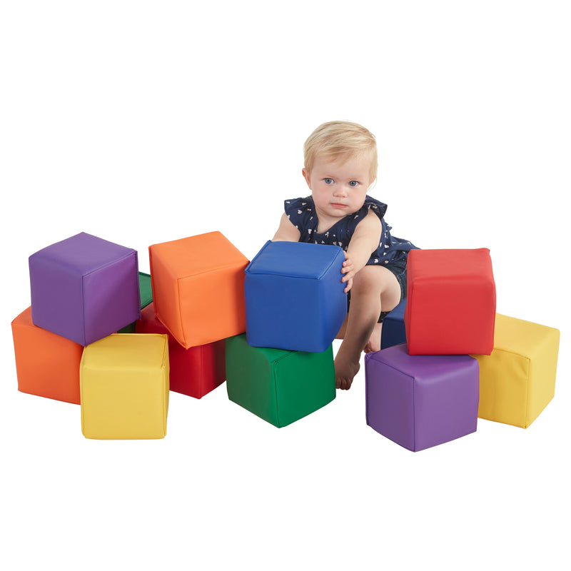 12 Piece Soft Play Blocks Soft Foam Toy Building and Stacking Blocks for  Kids, 1 Unit - Foods Co.