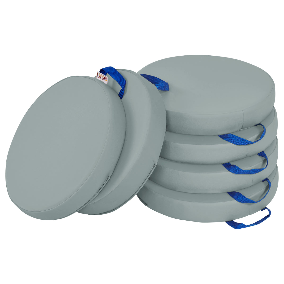 Round Floor Cushions with Handles, 6-Piece