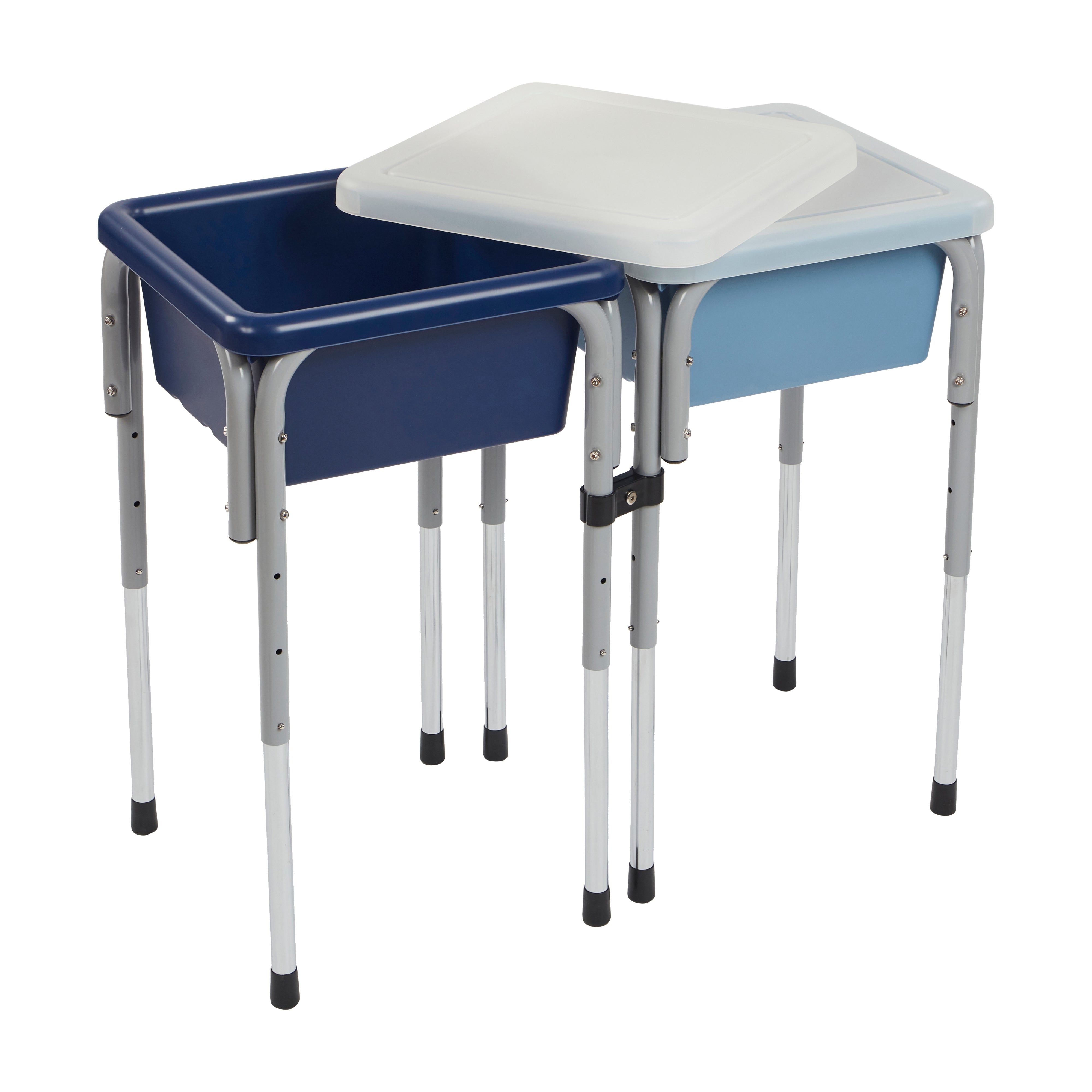 2-Station Sand and Water Adjustable Play Table, Sensory Bins