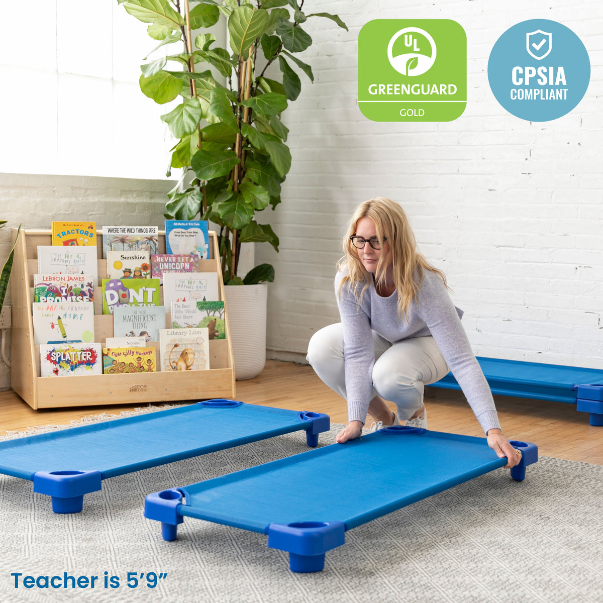 Stackable Kiddie Cot, Ready-to-Assemble, Standard Size, 6-Pack